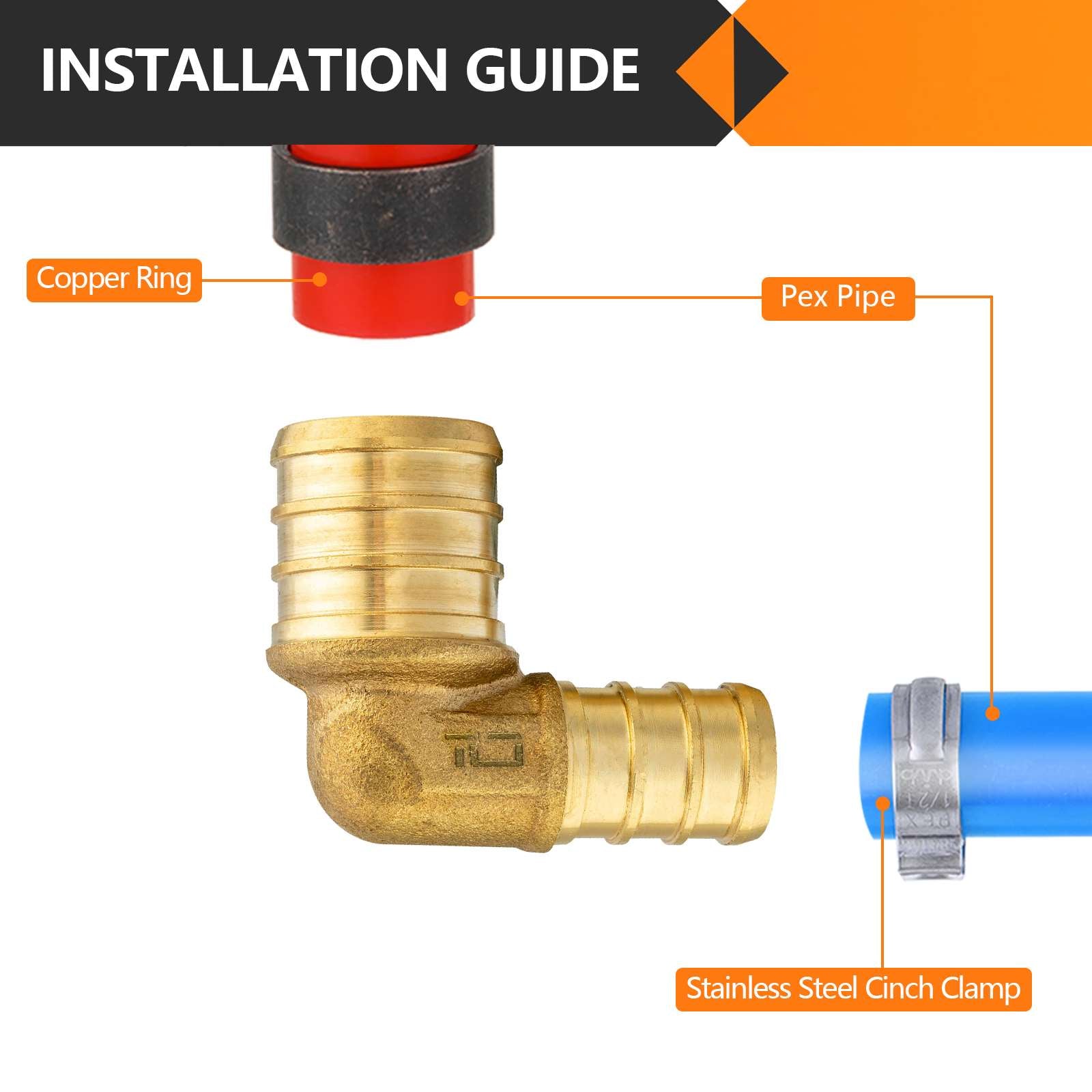 pex-b crimp elbow 3/4