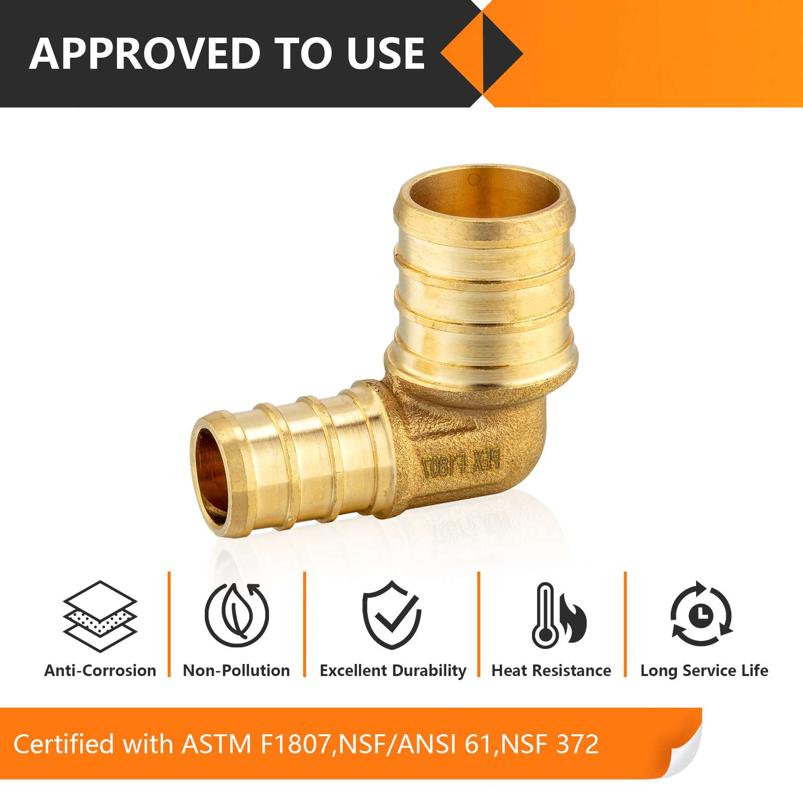 30 pcs pex-b crimp elbow 3/4