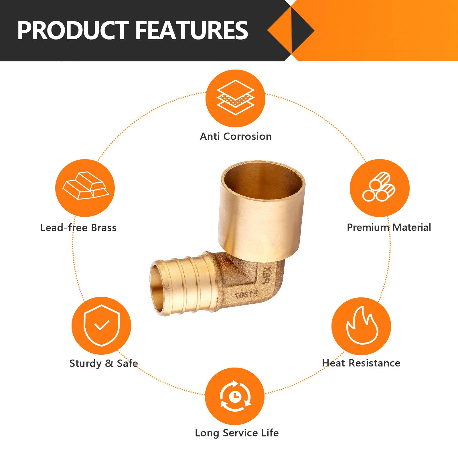 30 pcs pex-b crimp 3/4