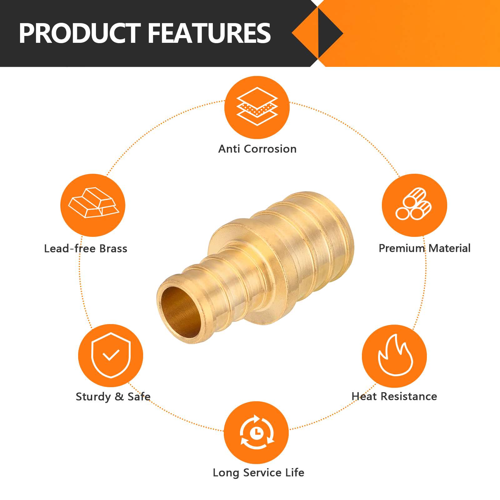 30 pcs pex-b crimp 3/8