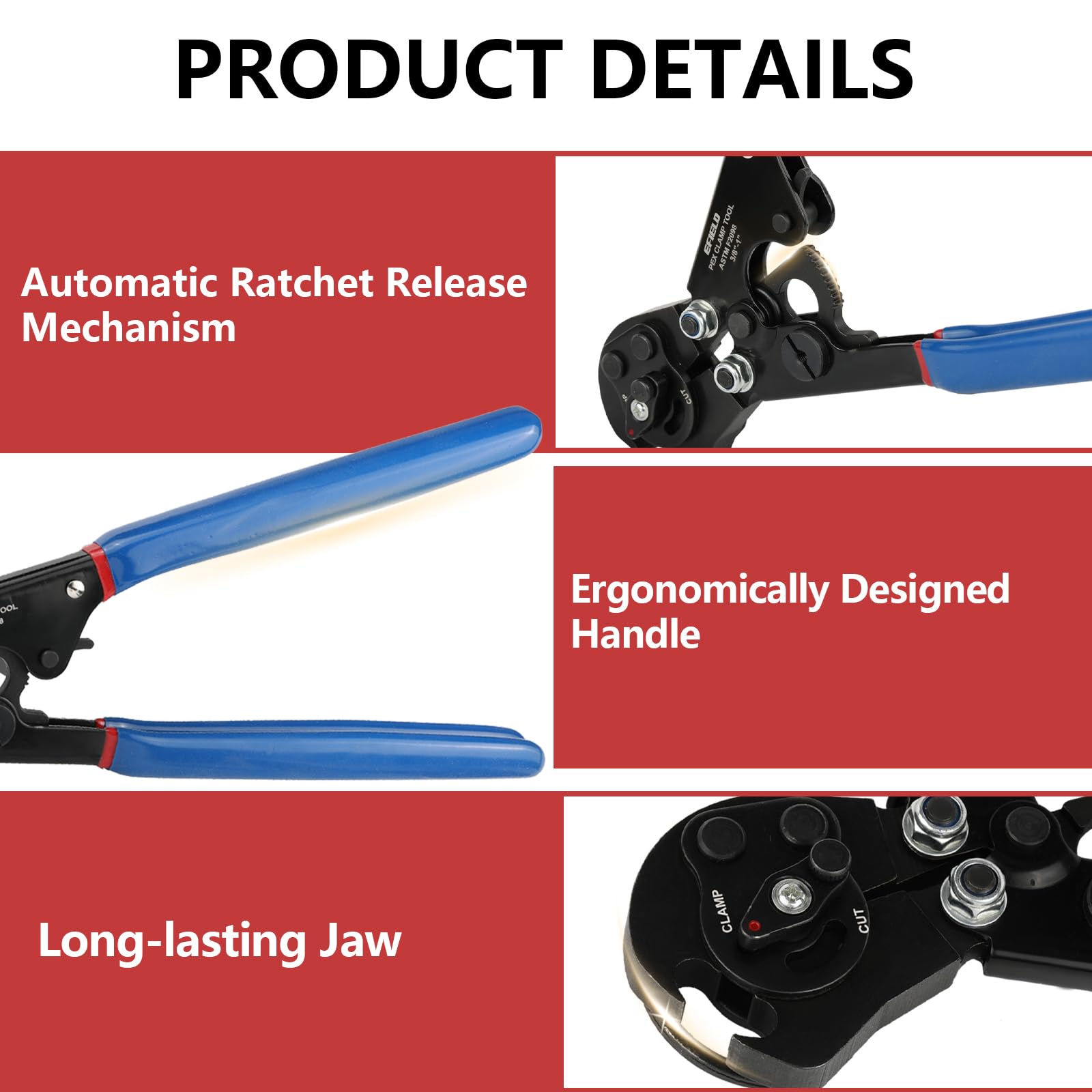 2-in-1 pex ratchet cinch crimping tool with removing function 5