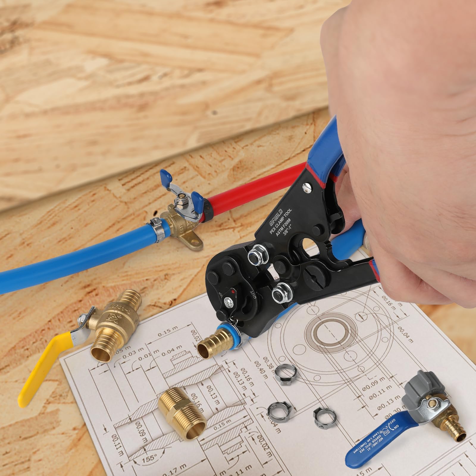 2-in-1 pex ratchet cinch crimping tool with removing function 6