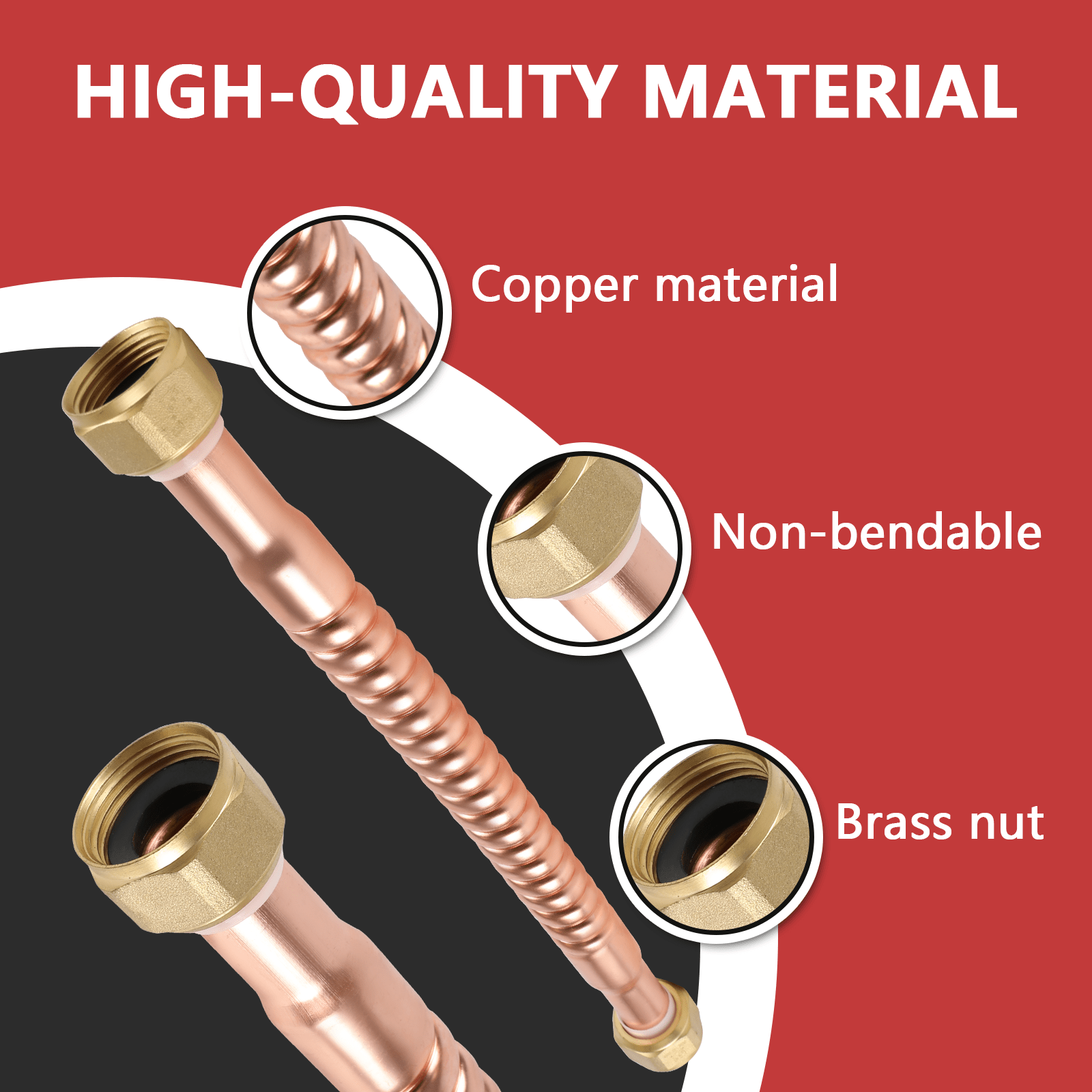 3/4 in. FIP x 3/4 in. FIP x 24 in. Copper Water Heater Connector