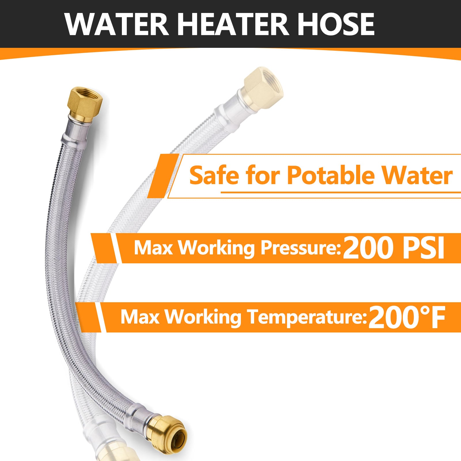 1 2 push fit x 3 4 fip flexible water heater connector hose 5