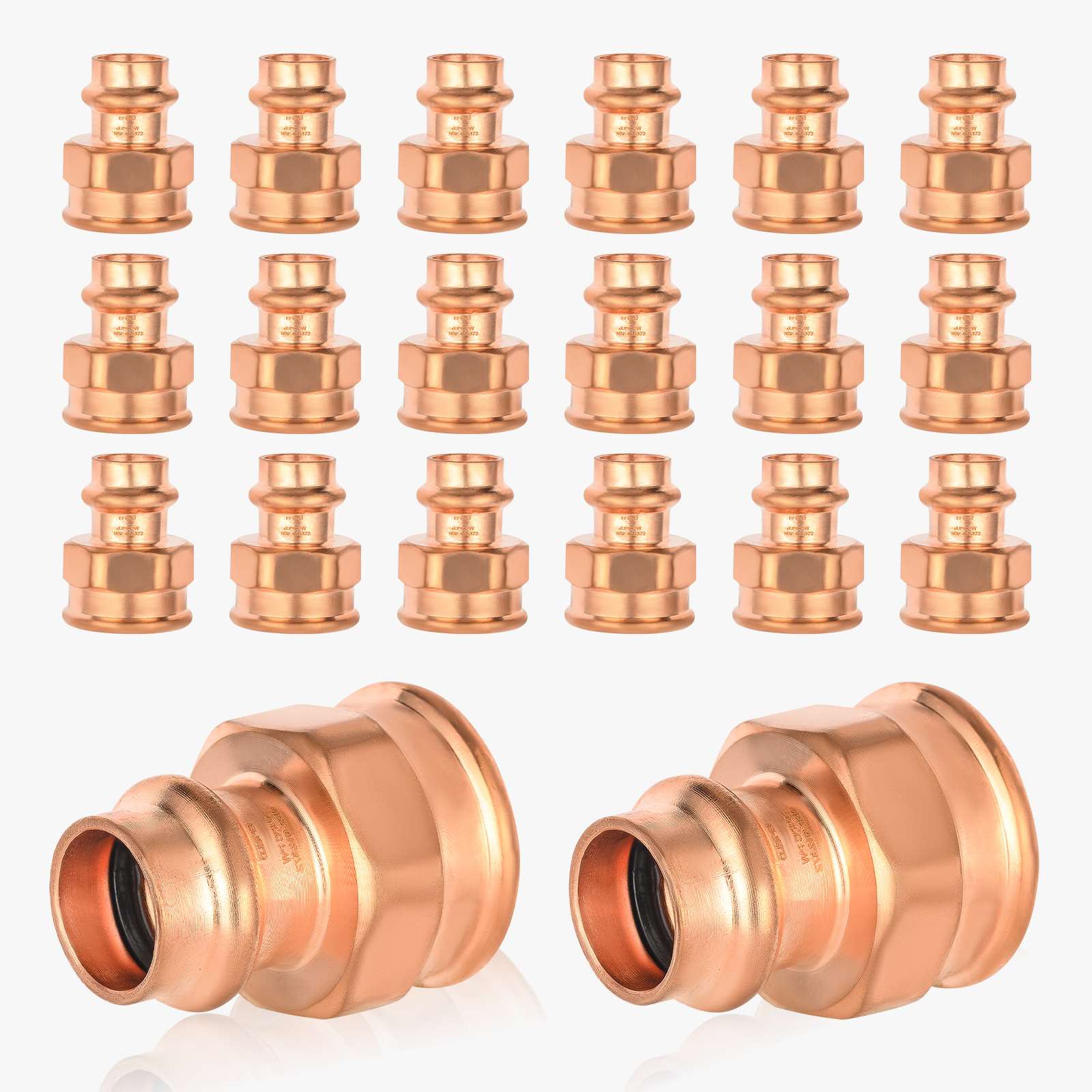 copper press x female threaded reducing adapter lead free 9