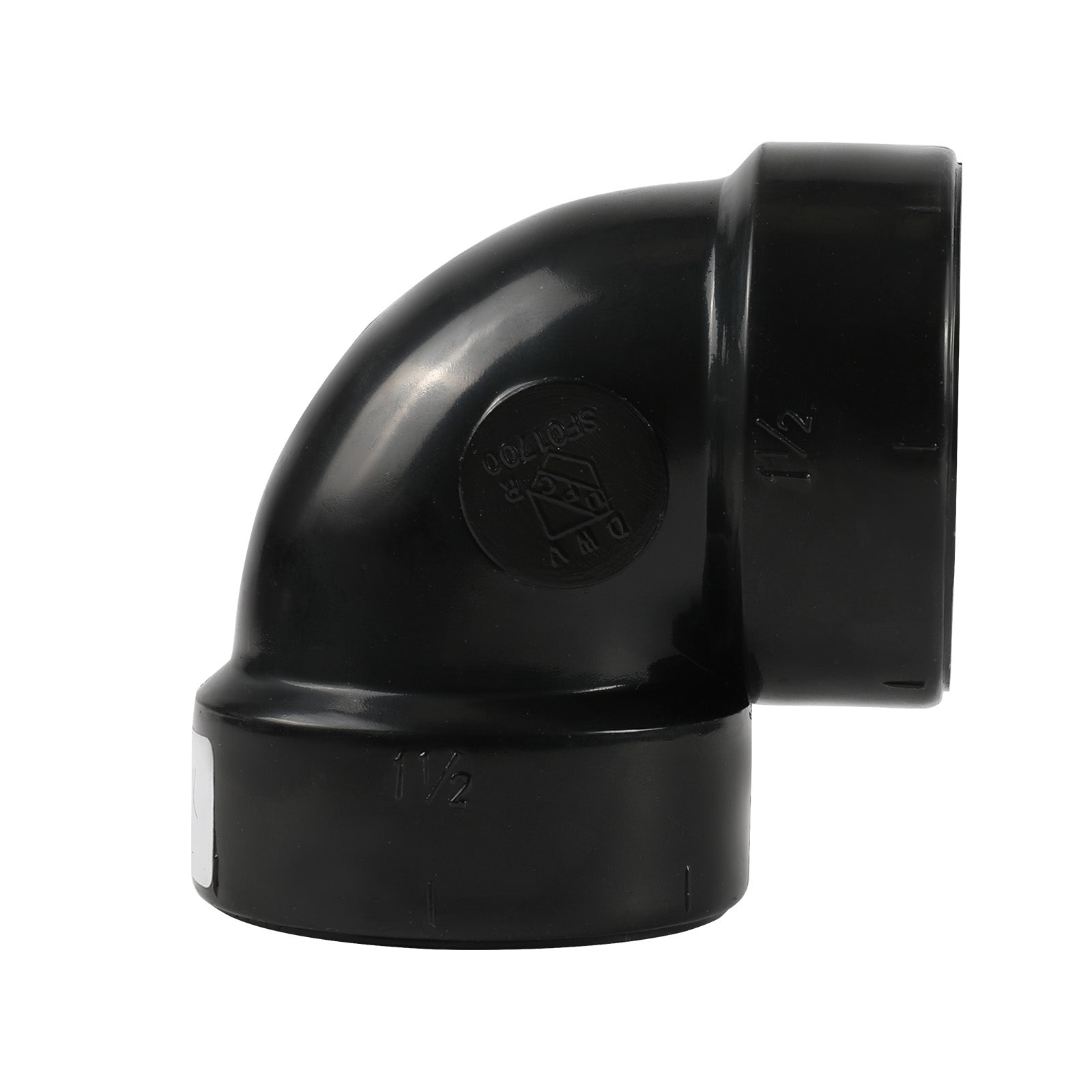 1-1/2 in. abs dwv 90° hub x hub vent elbow fittings