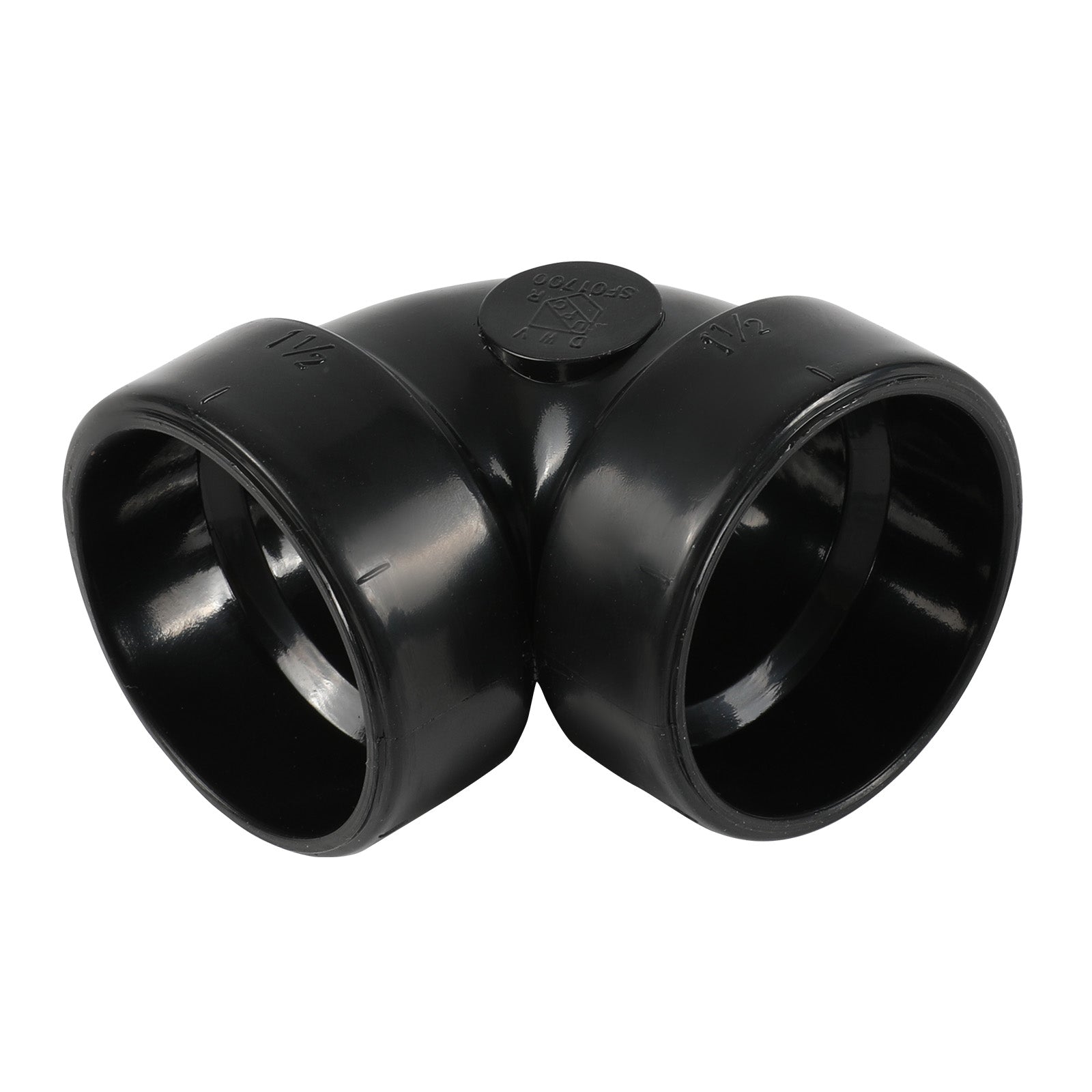 1-1/2 in. abs dwv 90° hub x hub vent elbow fittings