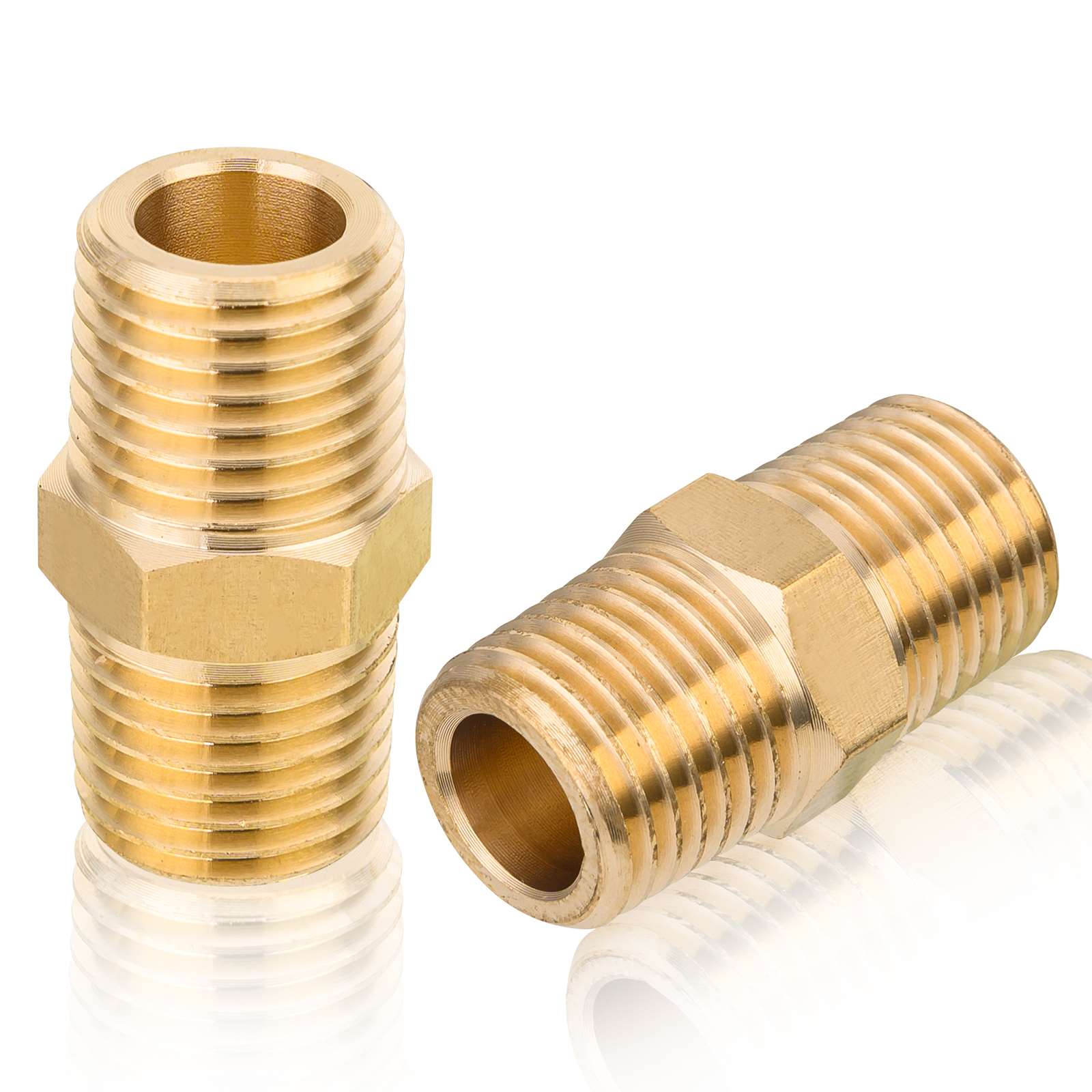 male npt brass hex connector 6