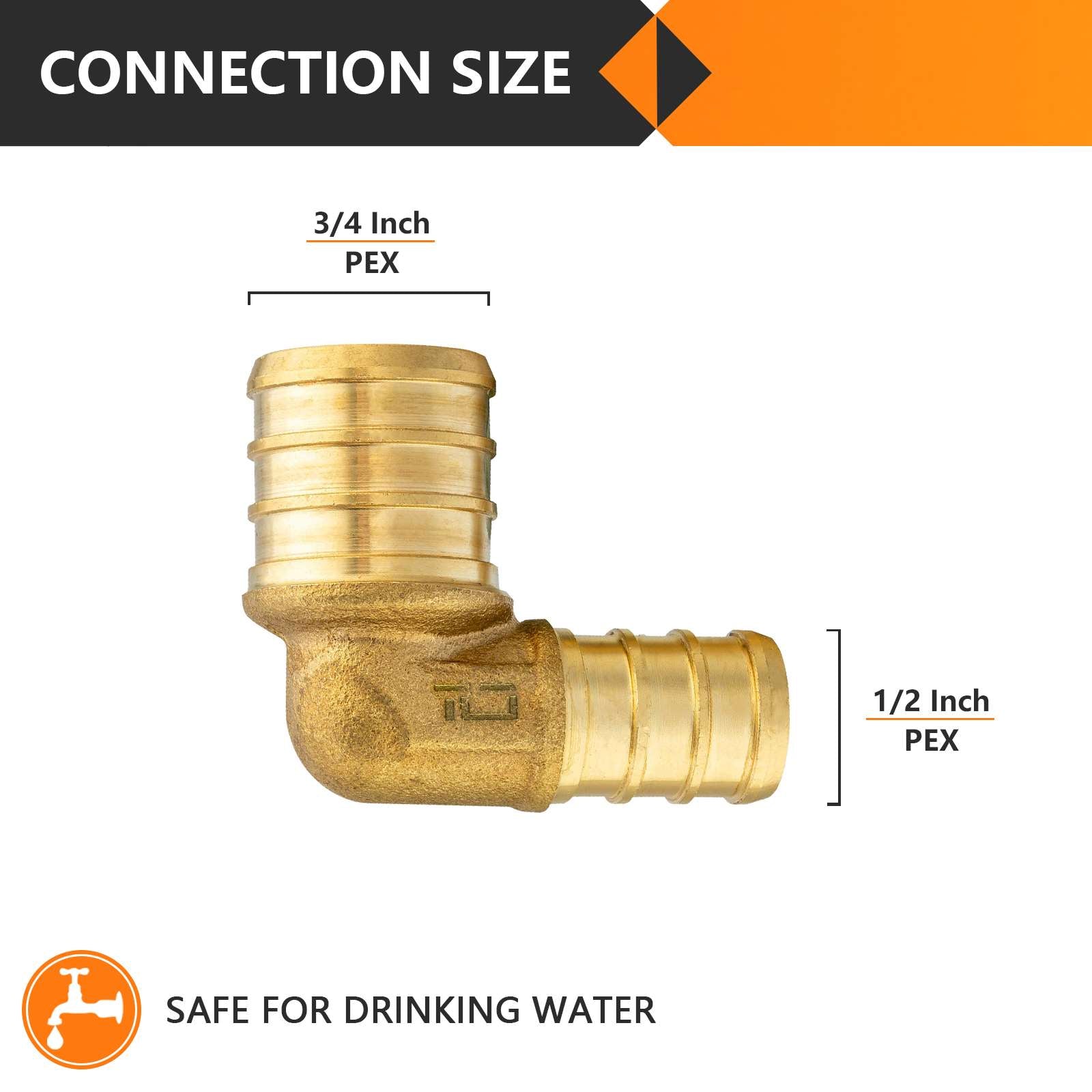 pex-b crimp elbow 3/4