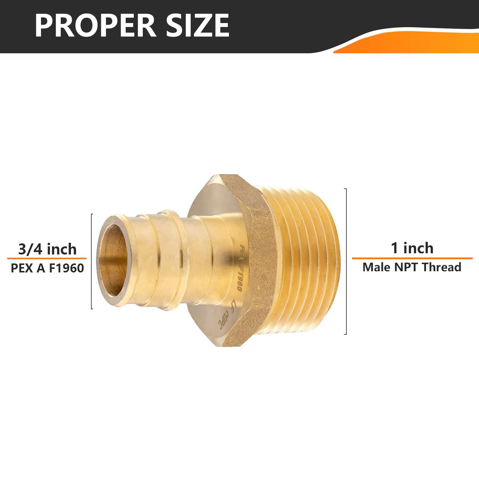 PEX A Full Flow Expansion Adapter 3/4
