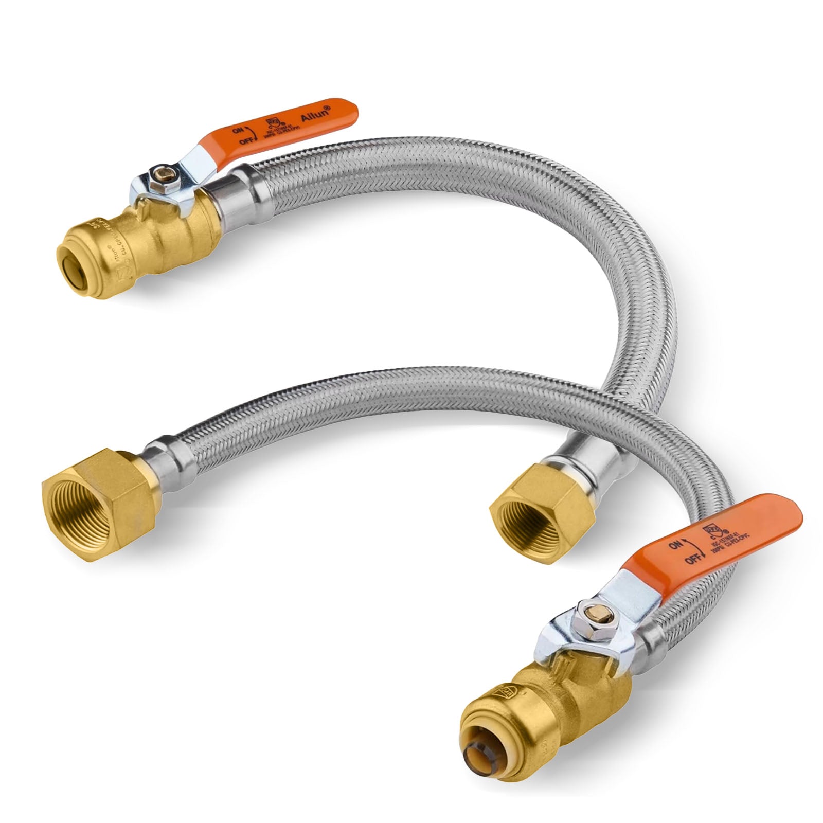 3 4 push fit x 3 4 fip flexible water heater connector hose with ball valve 7