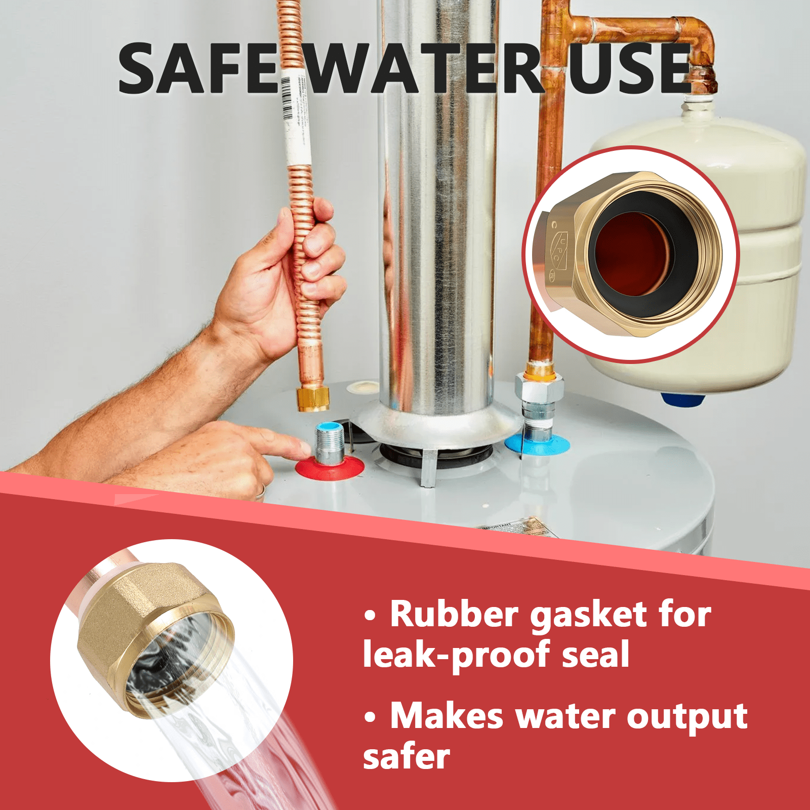 3/4 in. FIP x 3/4 in. FIP x 24 in. Copper Water Heater Connector