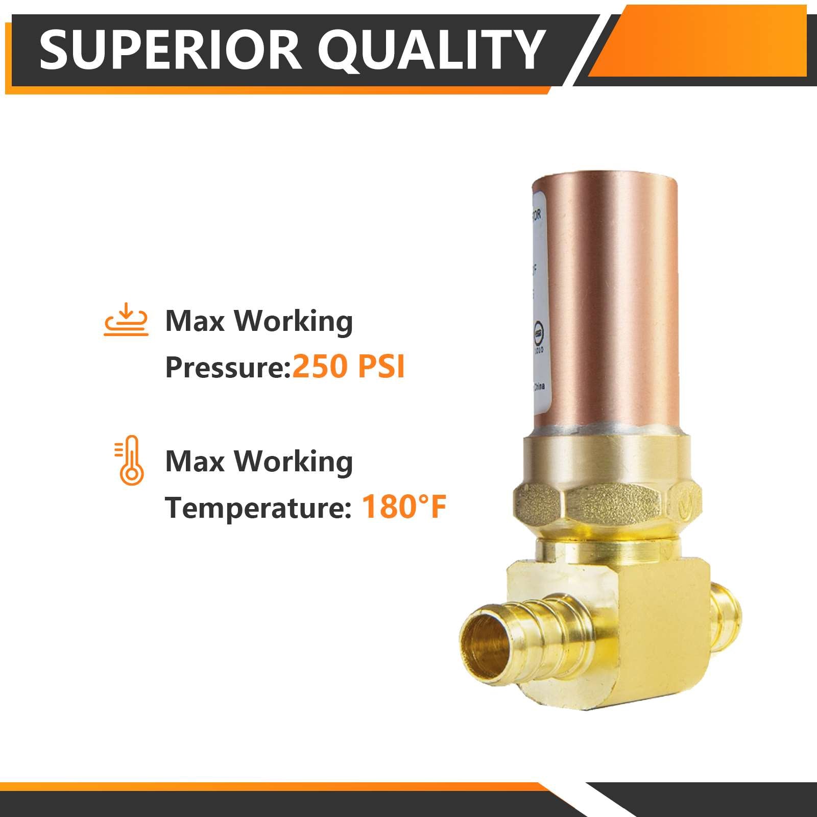 pex crimp connection tee water copper hammer arrestor 5