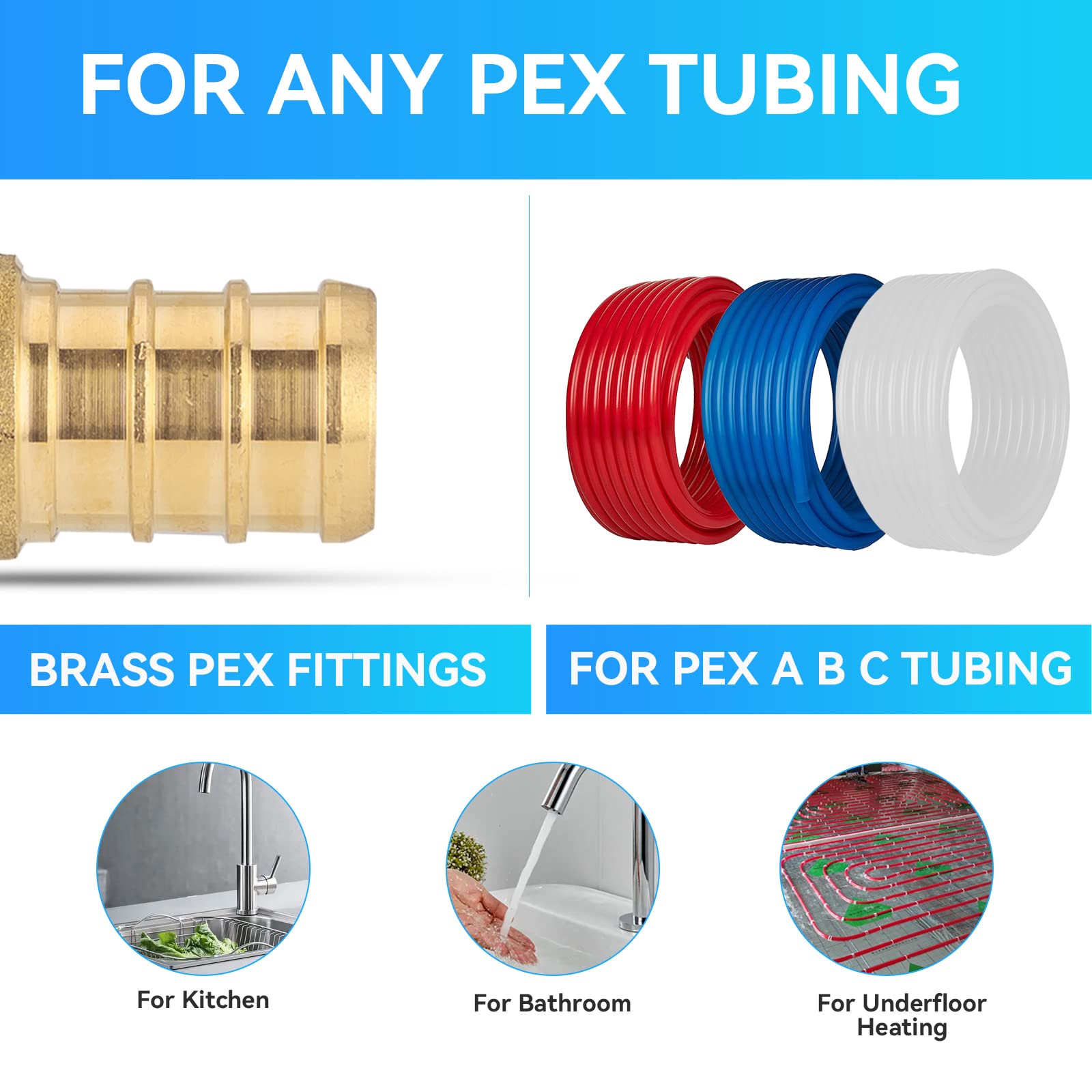 pex-b crimp coupling female sweat 3/4