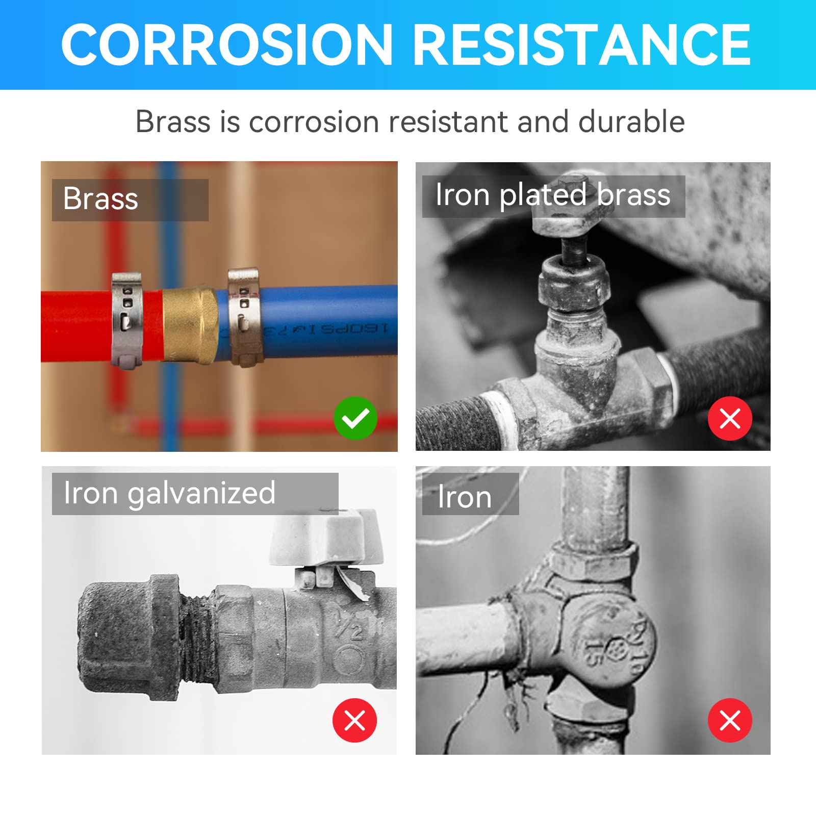 pex-b crimp coupling female sweat 3/4