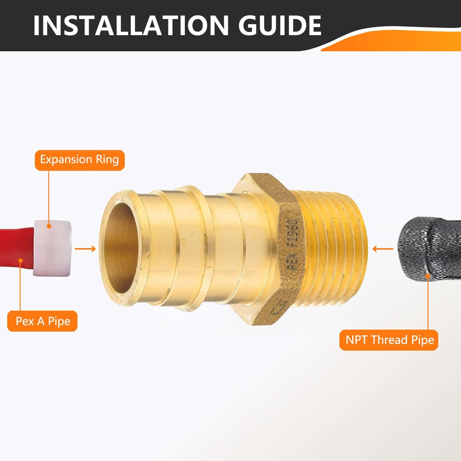 30 pcs pex a expansion 3/4