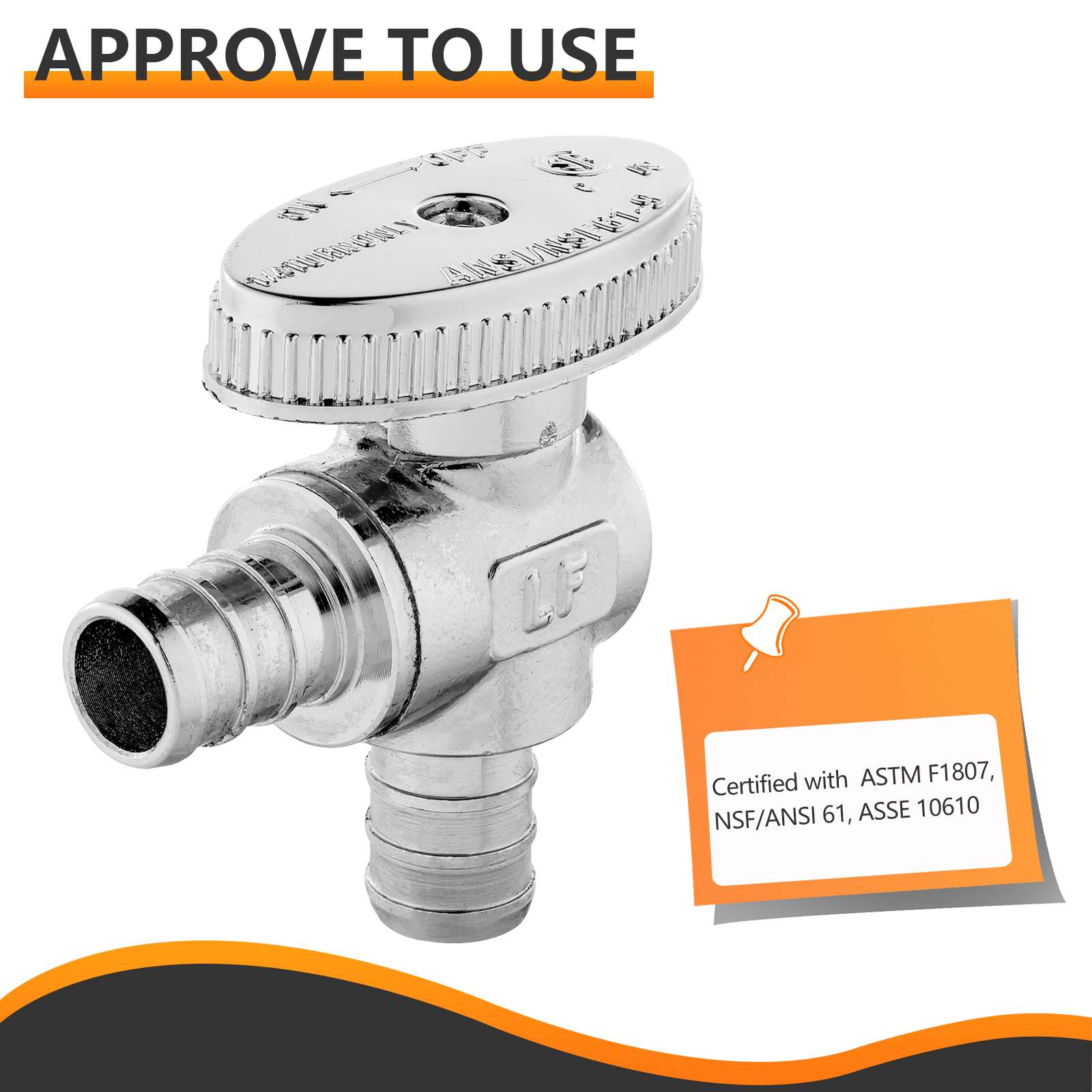 1 2 pex crimp x 1 2 pex crimp stop valve 1 4 turn lead free 4