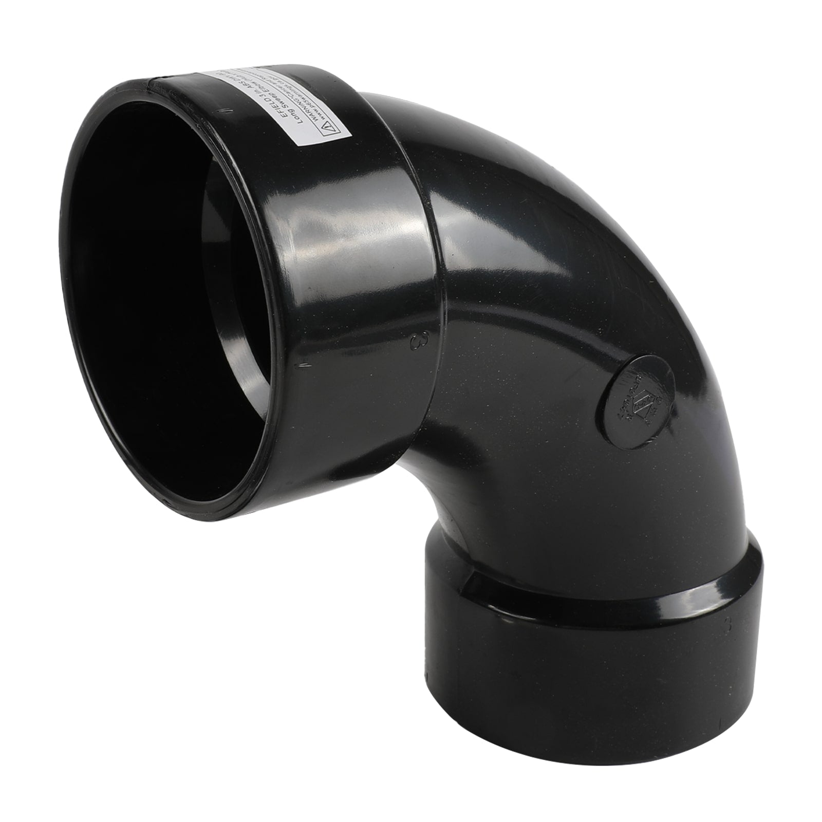 1-1/2 in. abs dwv 90 long sweep elbow (hub x hub)