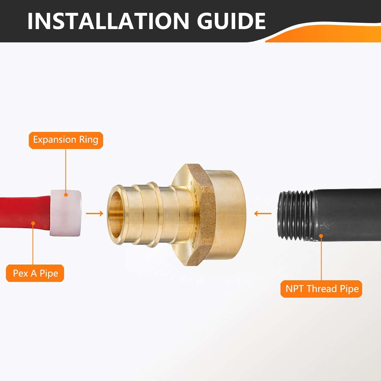 pex a full flow expansion pex x female threaded f1960 adapter lead free 5