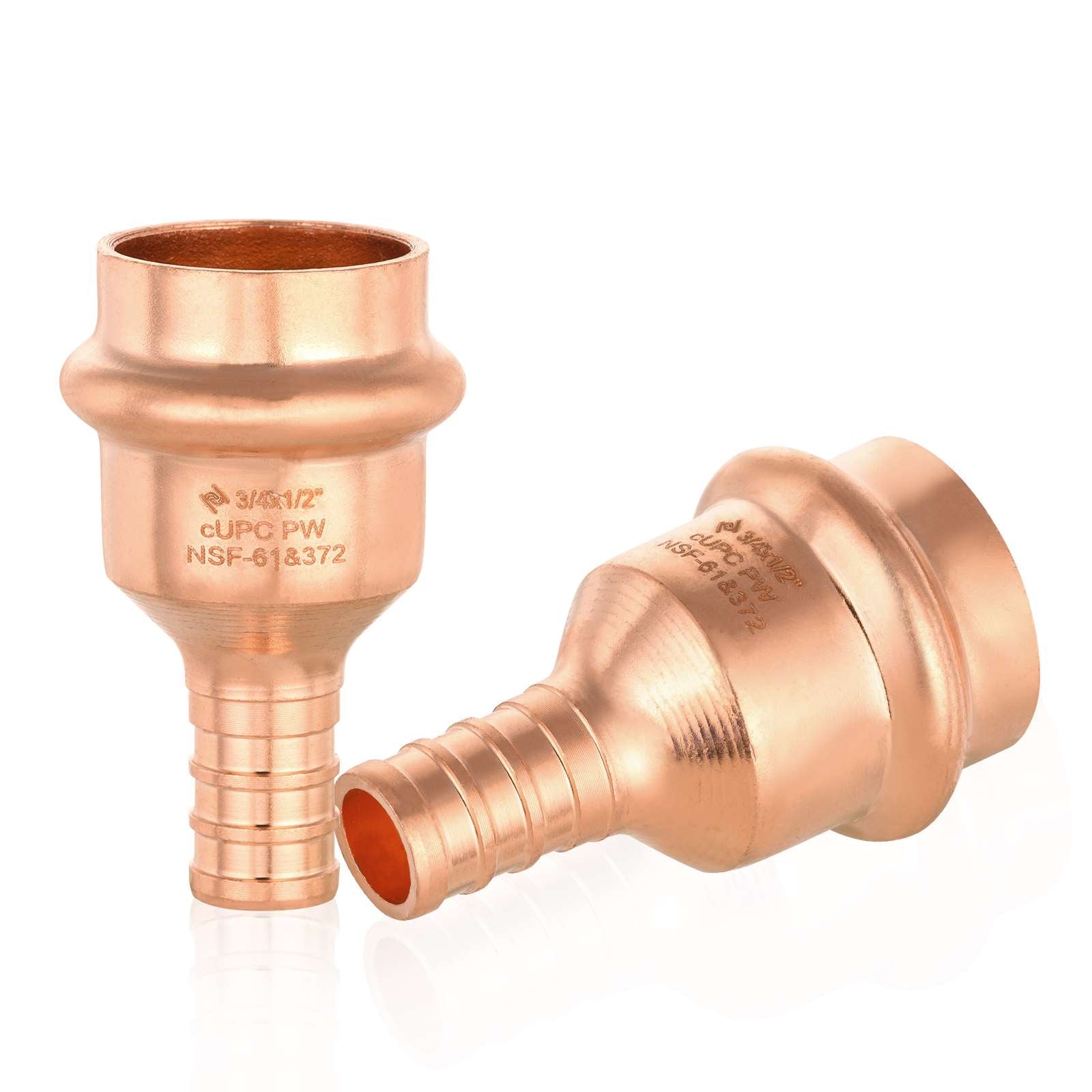 press copper x pex crimp reducing adapter lead free 15