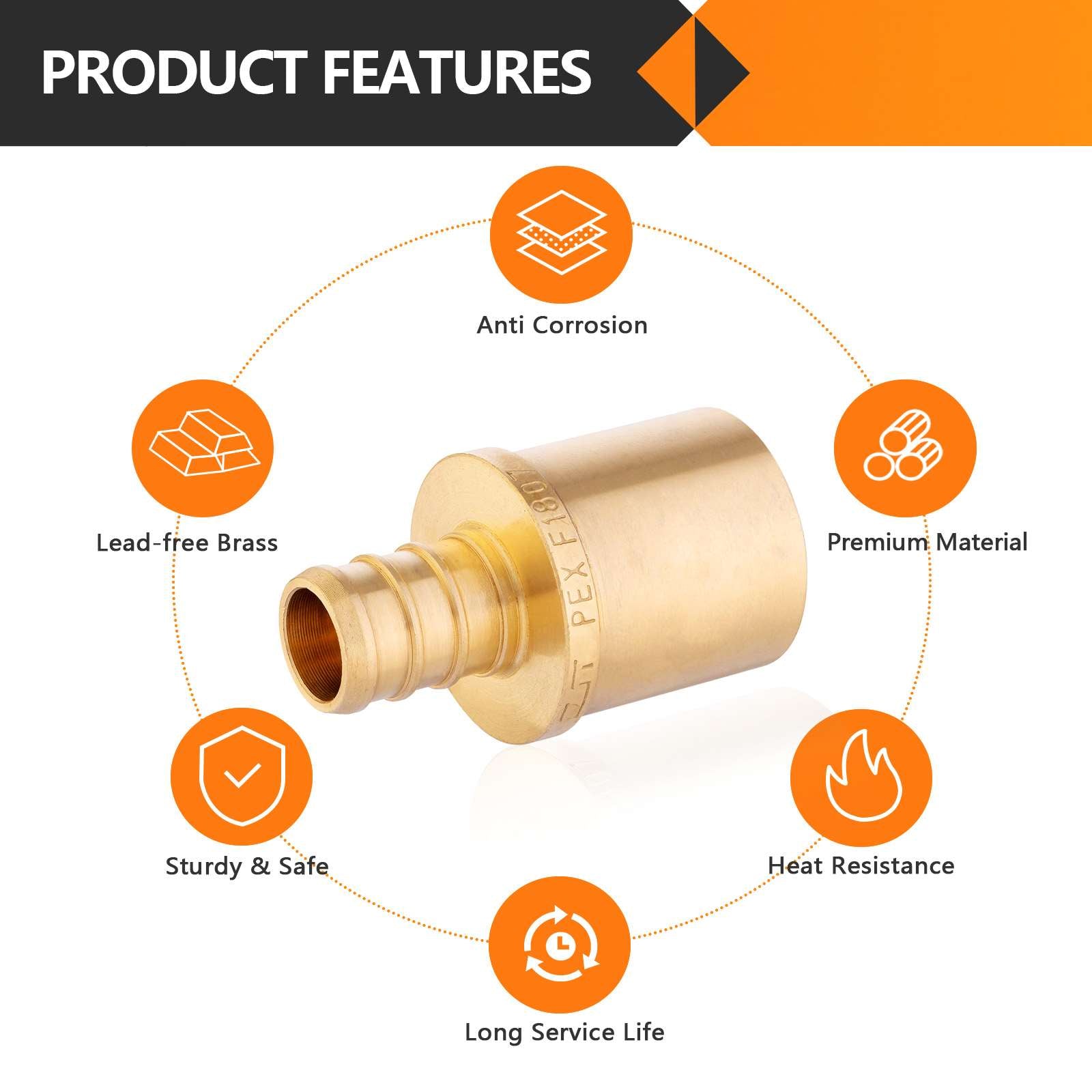 30 pcs pex-b crimp 1/2