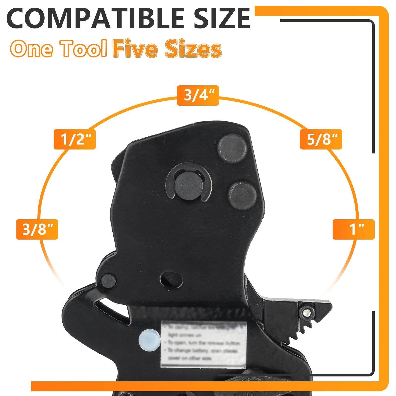 efield pex ratchet w/holster, pex clamp pinch tool 5