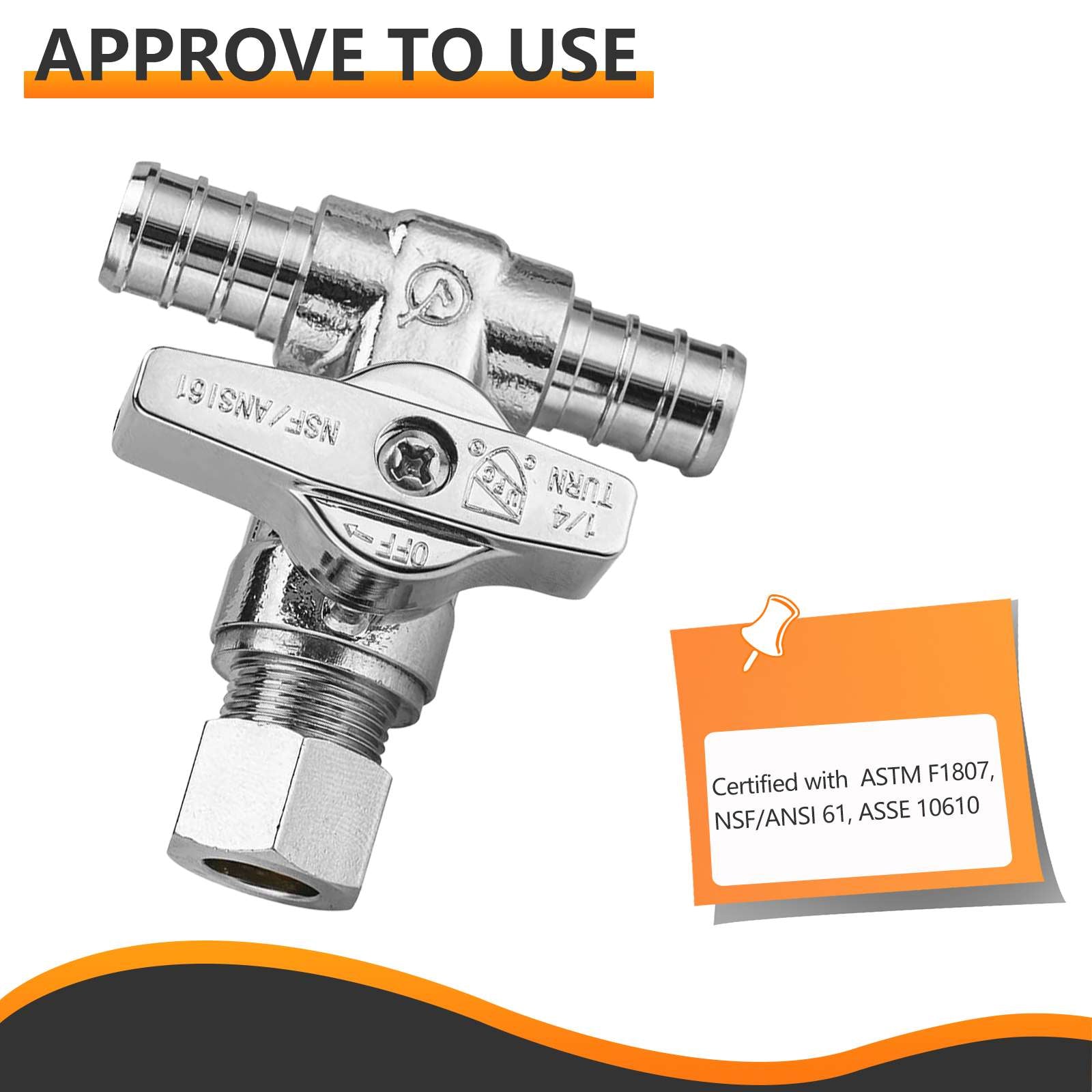 1 2 pex crimp x 1 2 pex crimp x 3 8 od compr valve lead free 7