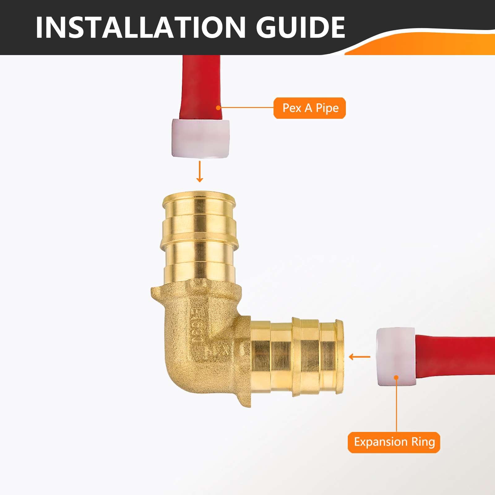 pex a expansion pex elbow lead free 4