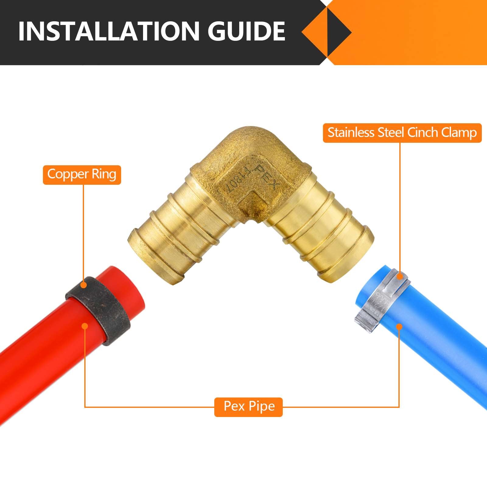 pex-b crimp elbow 3/4