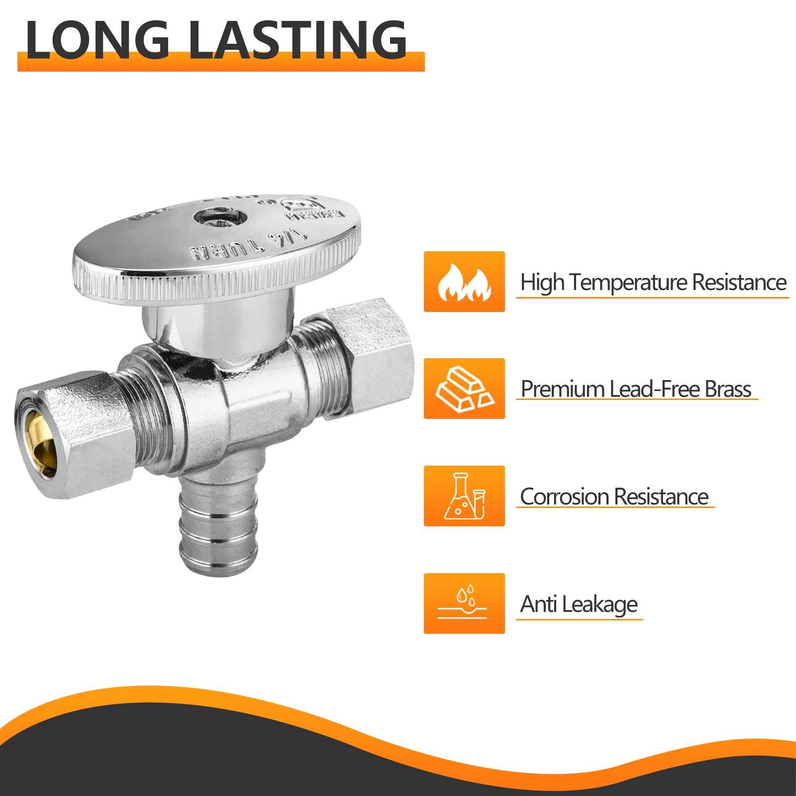 1 2 pex crimp x 3 8 compression x 3 8 od compression stop valve lead free 7