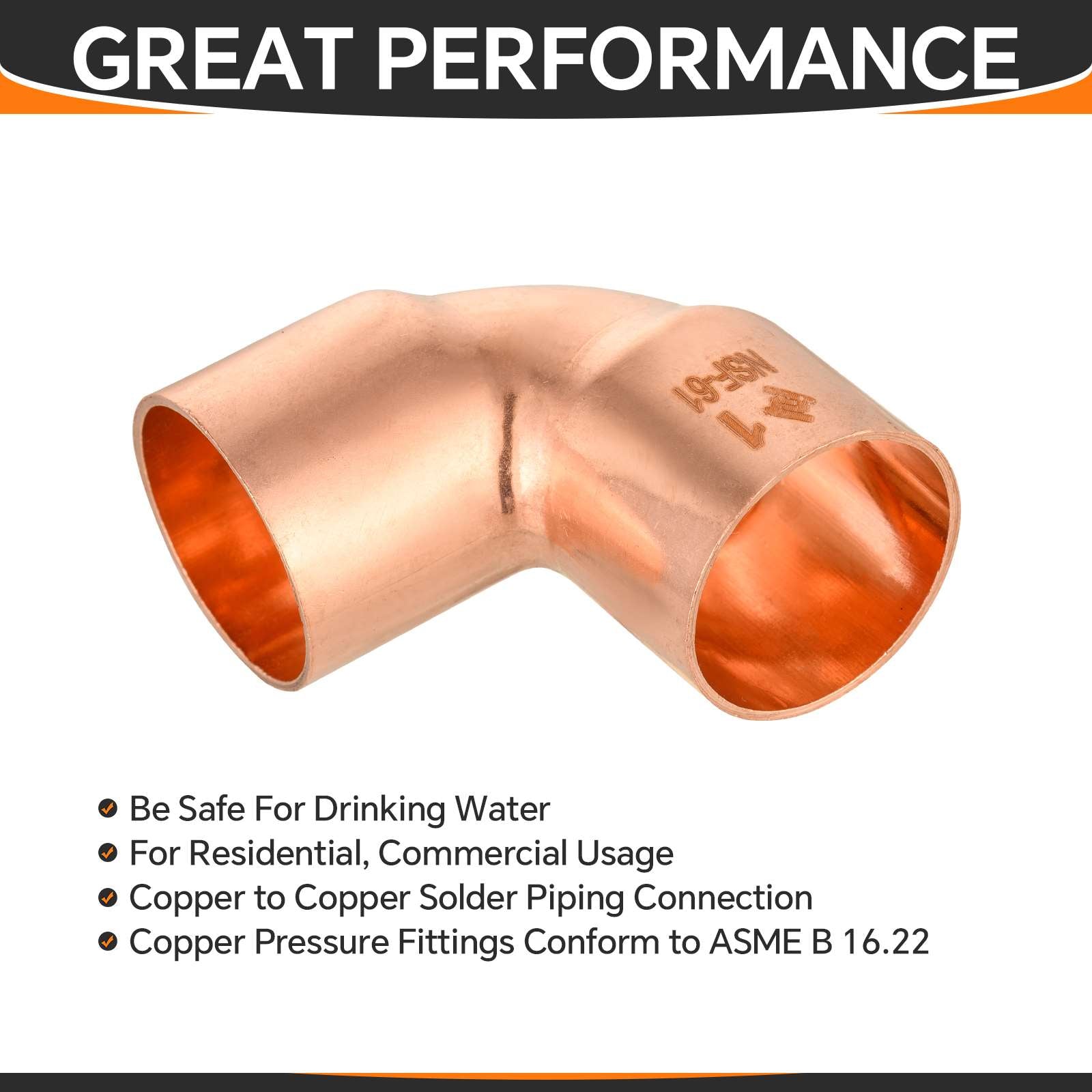 90 short radius copper elbow 3