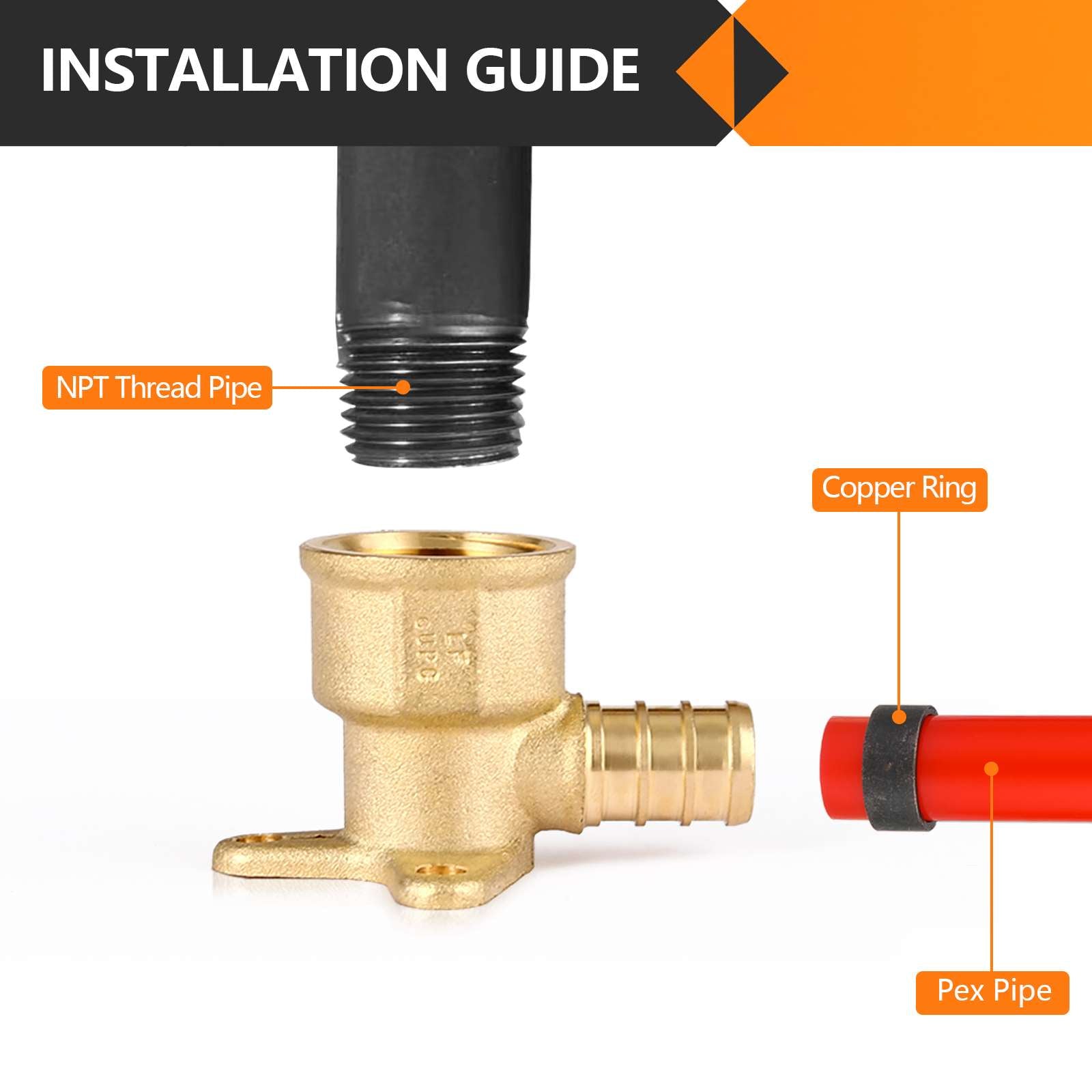 30 pcs pex-b crimp 3/4