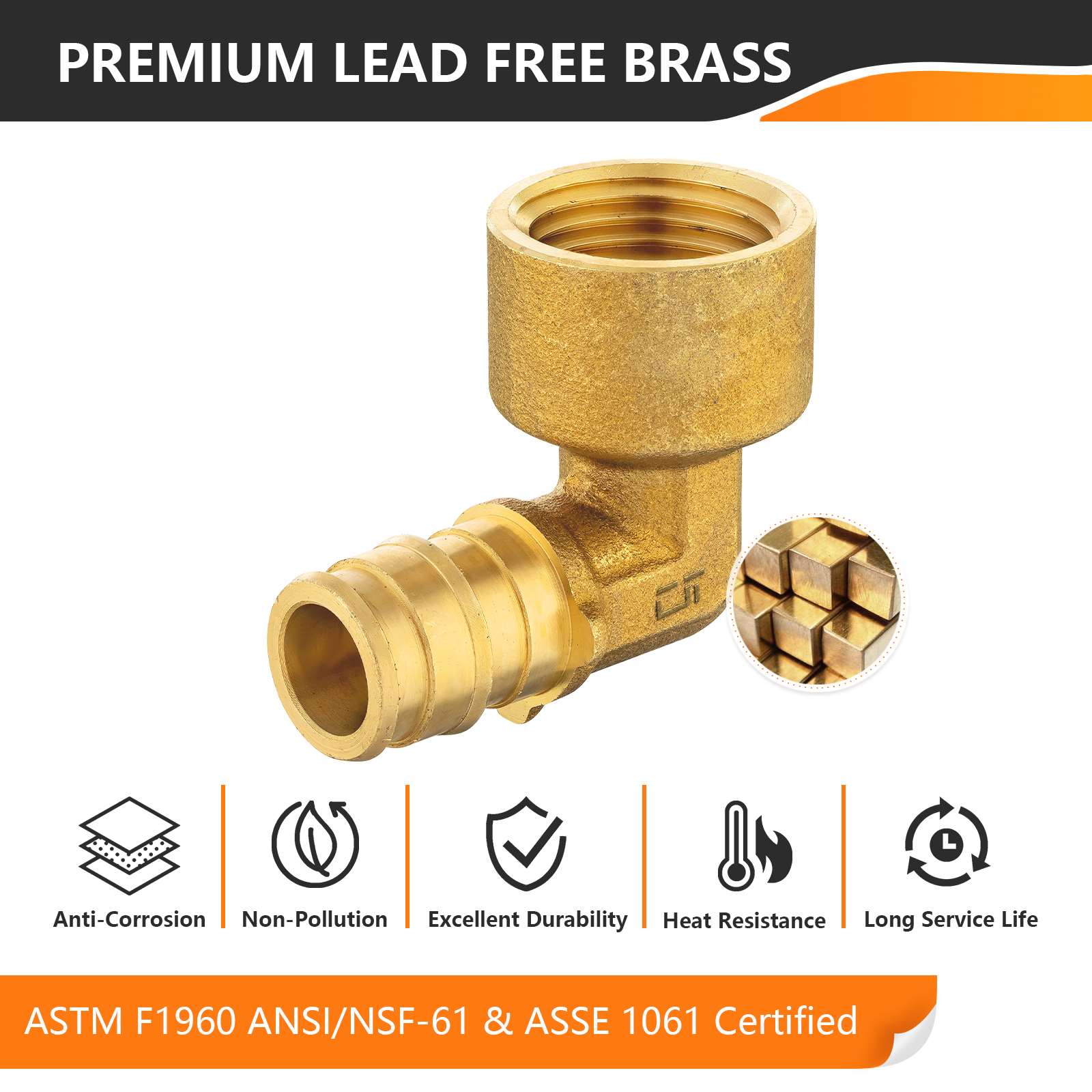 pex a expansion x female elbow lead free 2