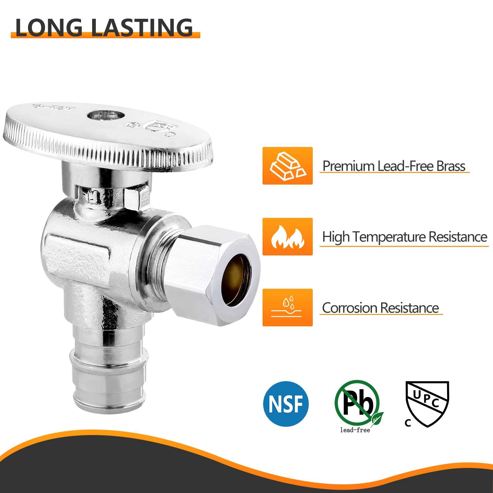 1 2 pex expansion x 3 8 od compr stop valve 1 4 turn lead free 7