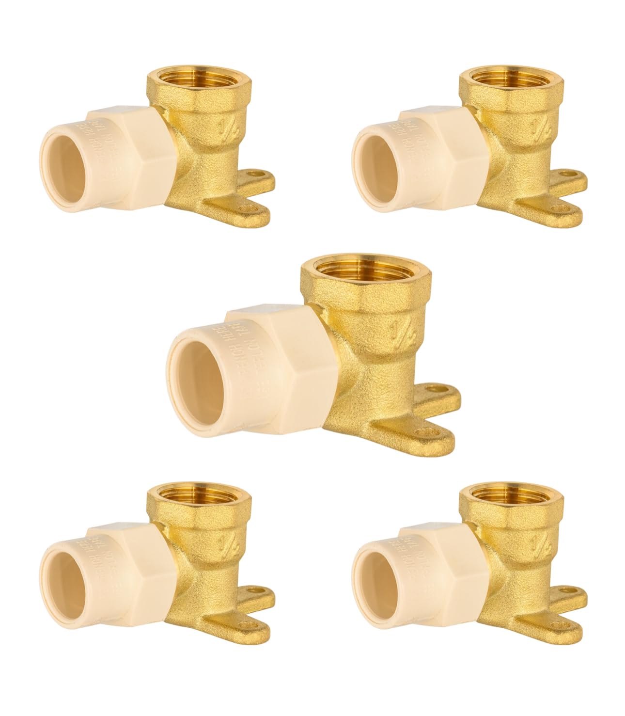 cpvc x female npt brass drop ear elbow lead free 6