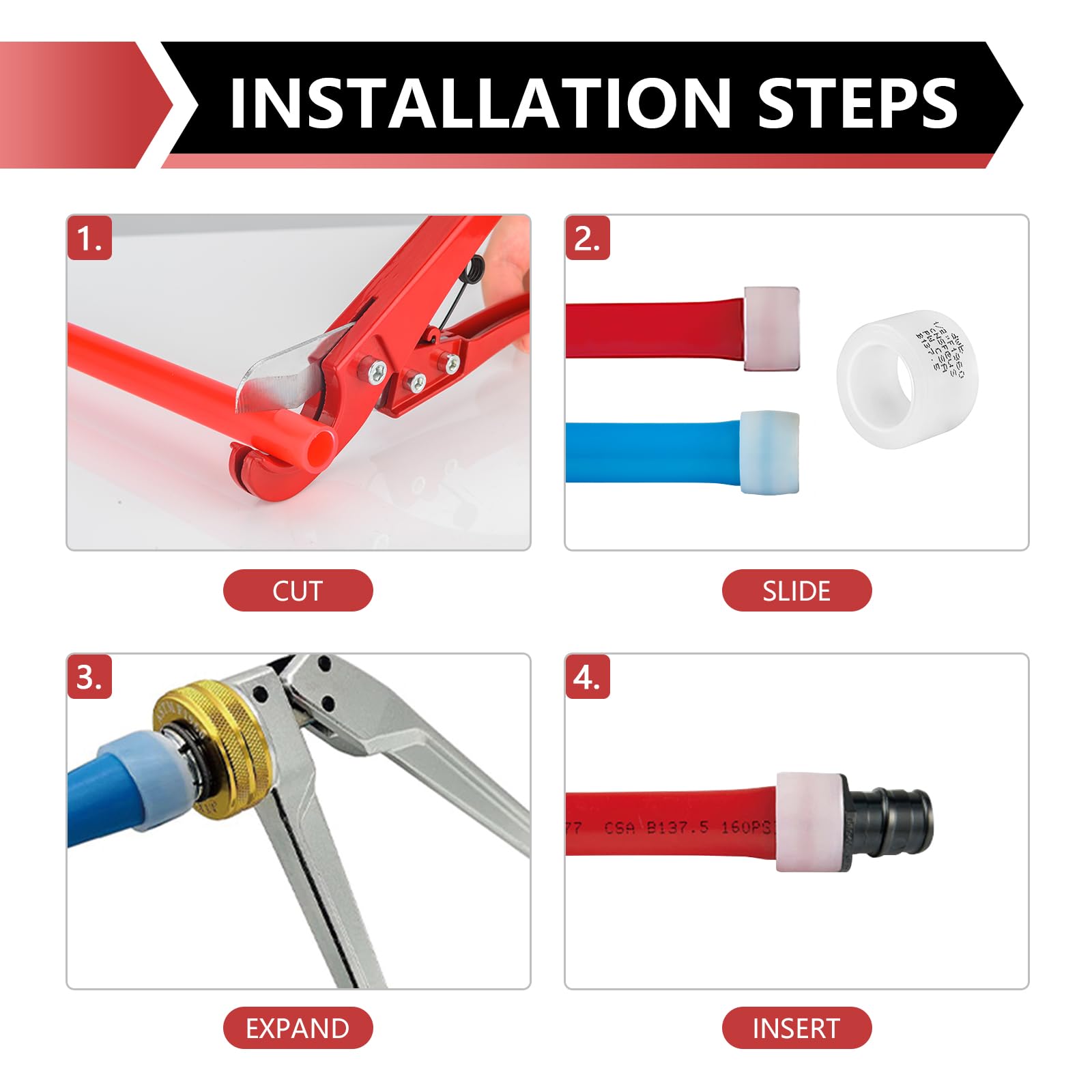 10 pcs pex a expansion 1-1/4