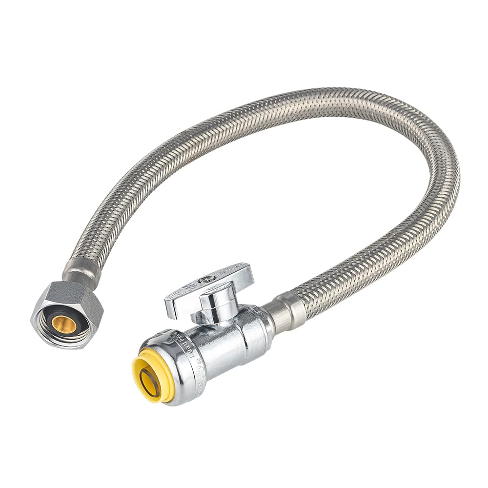 1 2 push x 1 2 fip faucet hose connector with stop valve 11