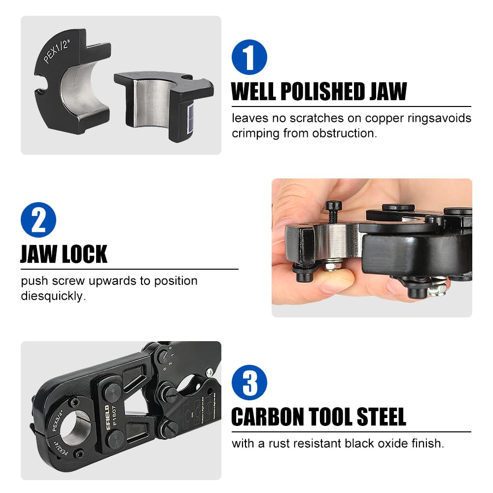 pex crimping tool kit: 3/8