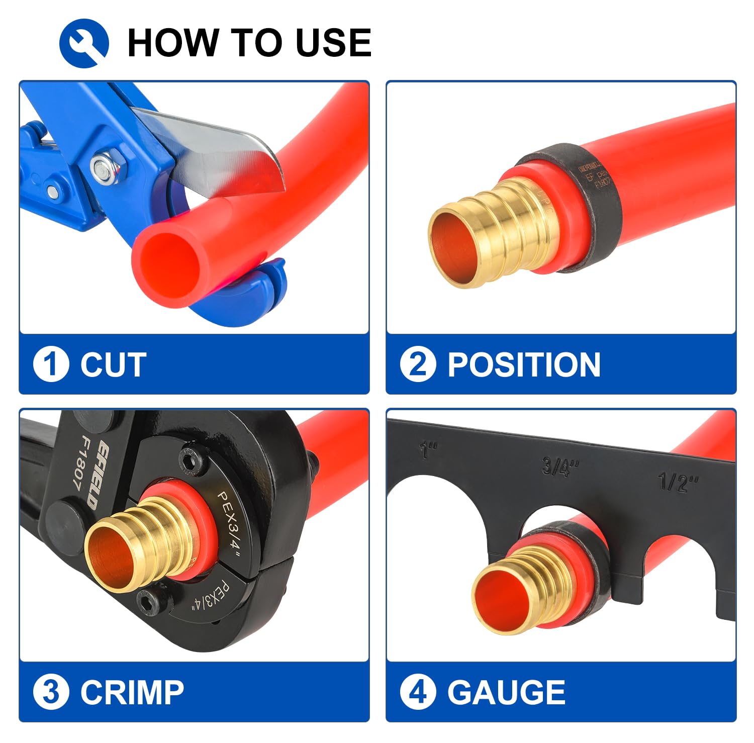 pex crimping tool kit: 3/8