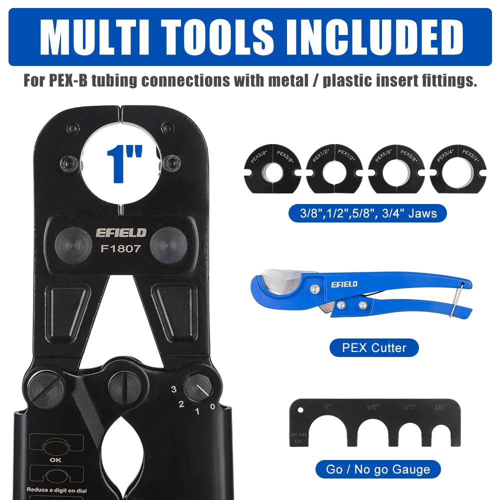 pex crimping tool kit: 3/8