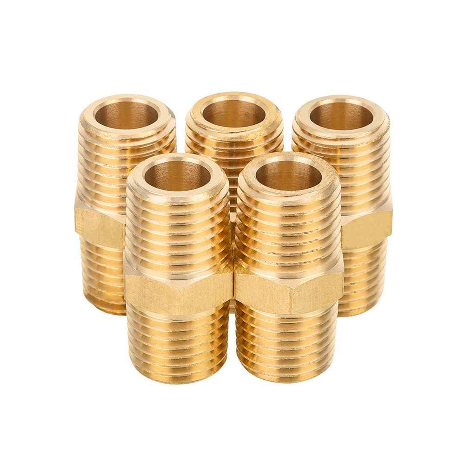 male npt brass hex connector 7
