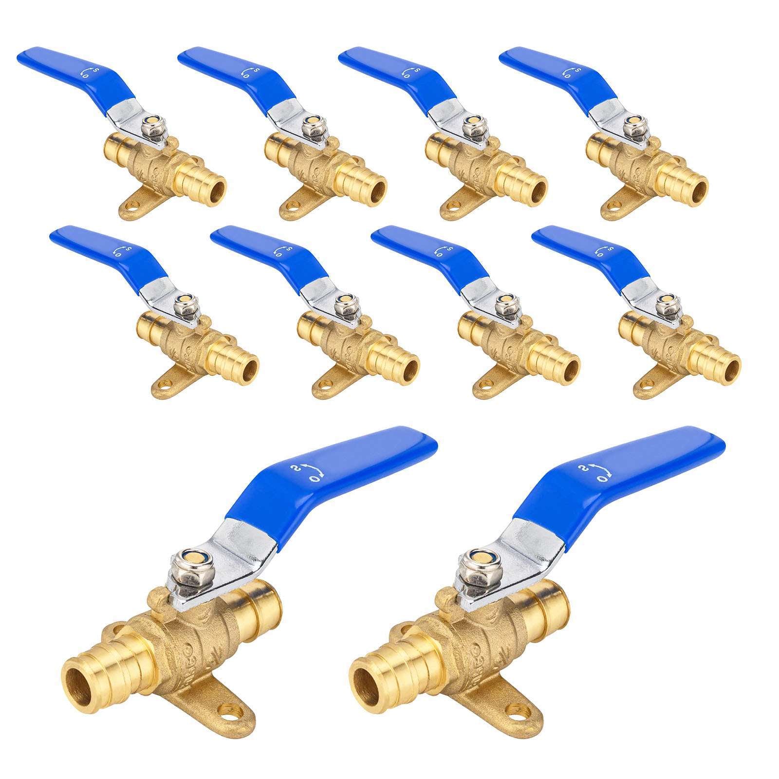 pex expansion drop ear ball valve lead free 13