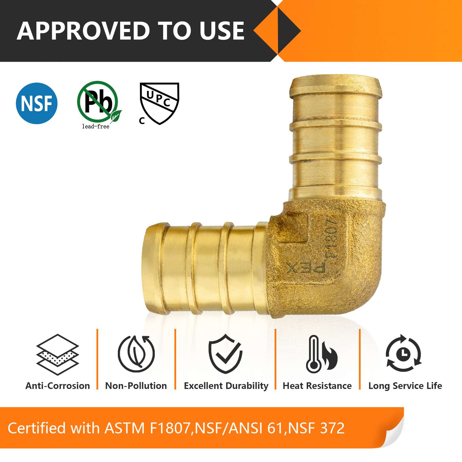 30 pcs pex-b crimp elbow 3/4