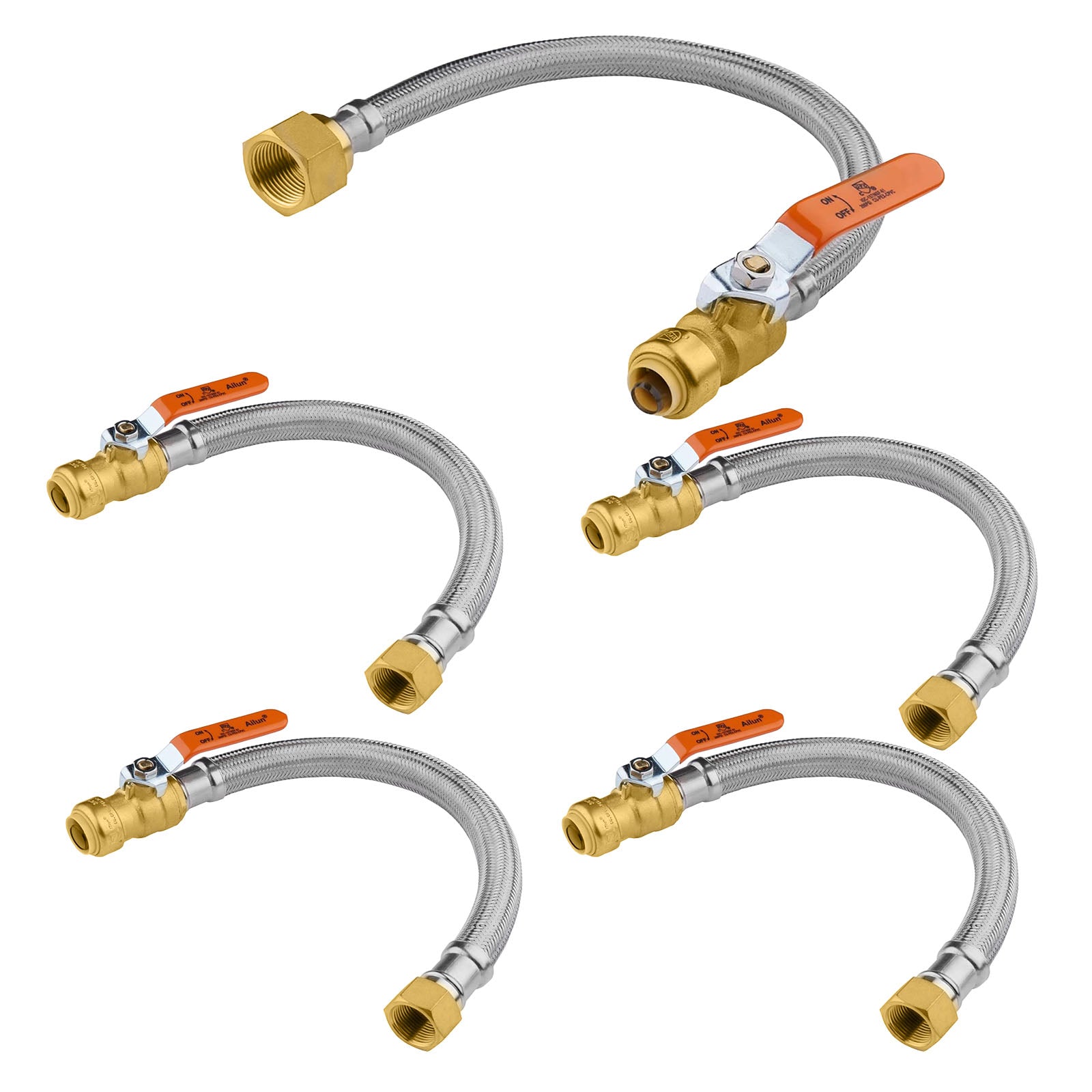 3 4 push fit x 3 4 fip flexible water heater connector hose with ball valve 8