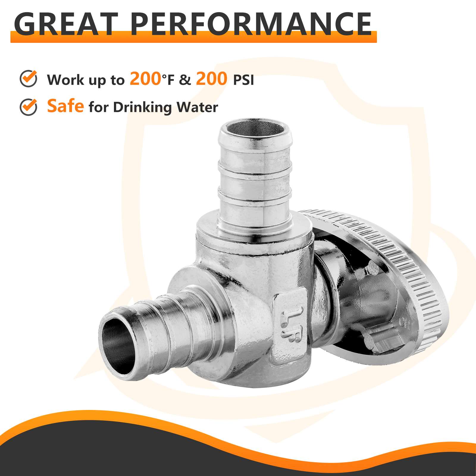 1 2 pex crimp x 1 2 pex crimp stop valve 1 4 turn lead free 7