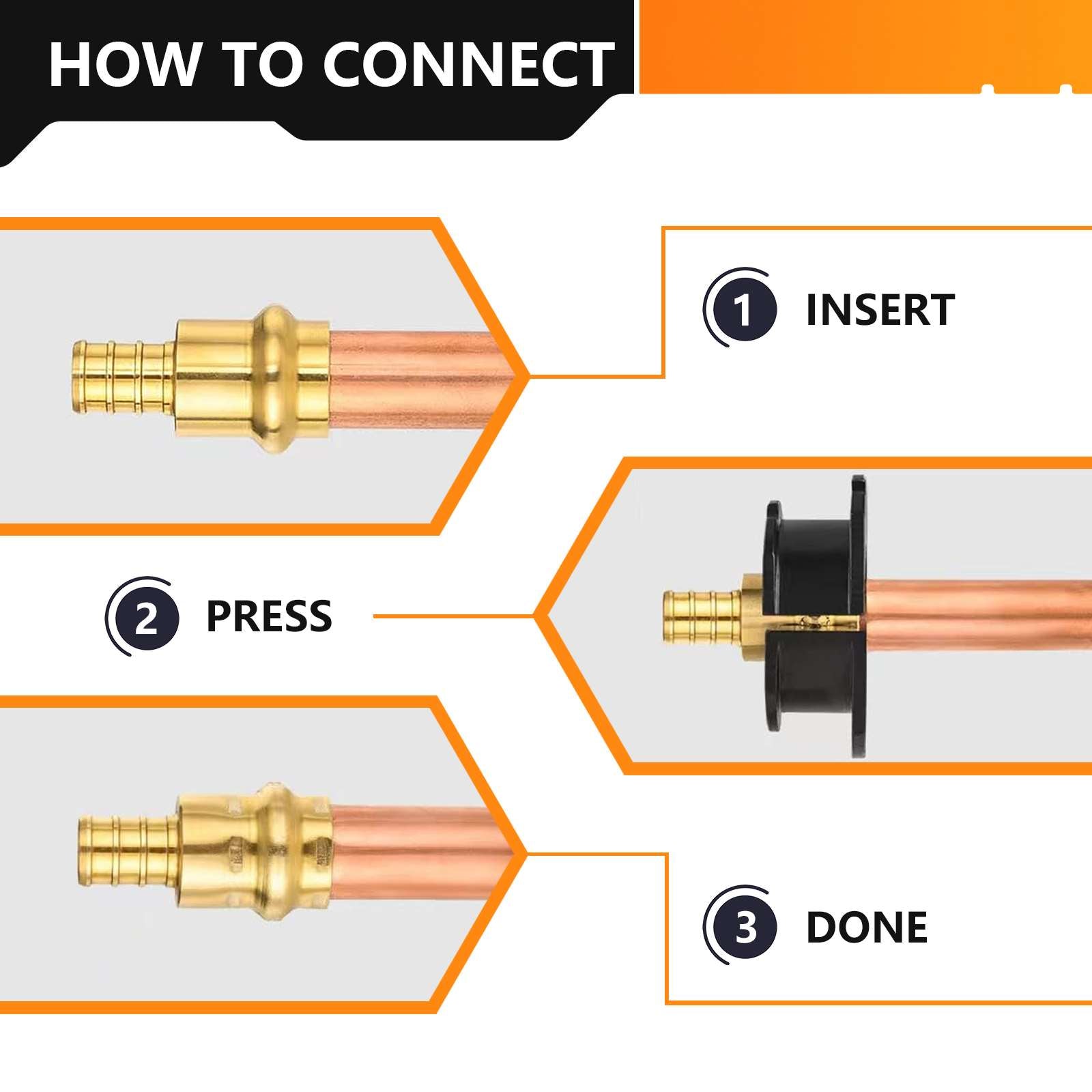press x pex expansion brass adapter lead free 3