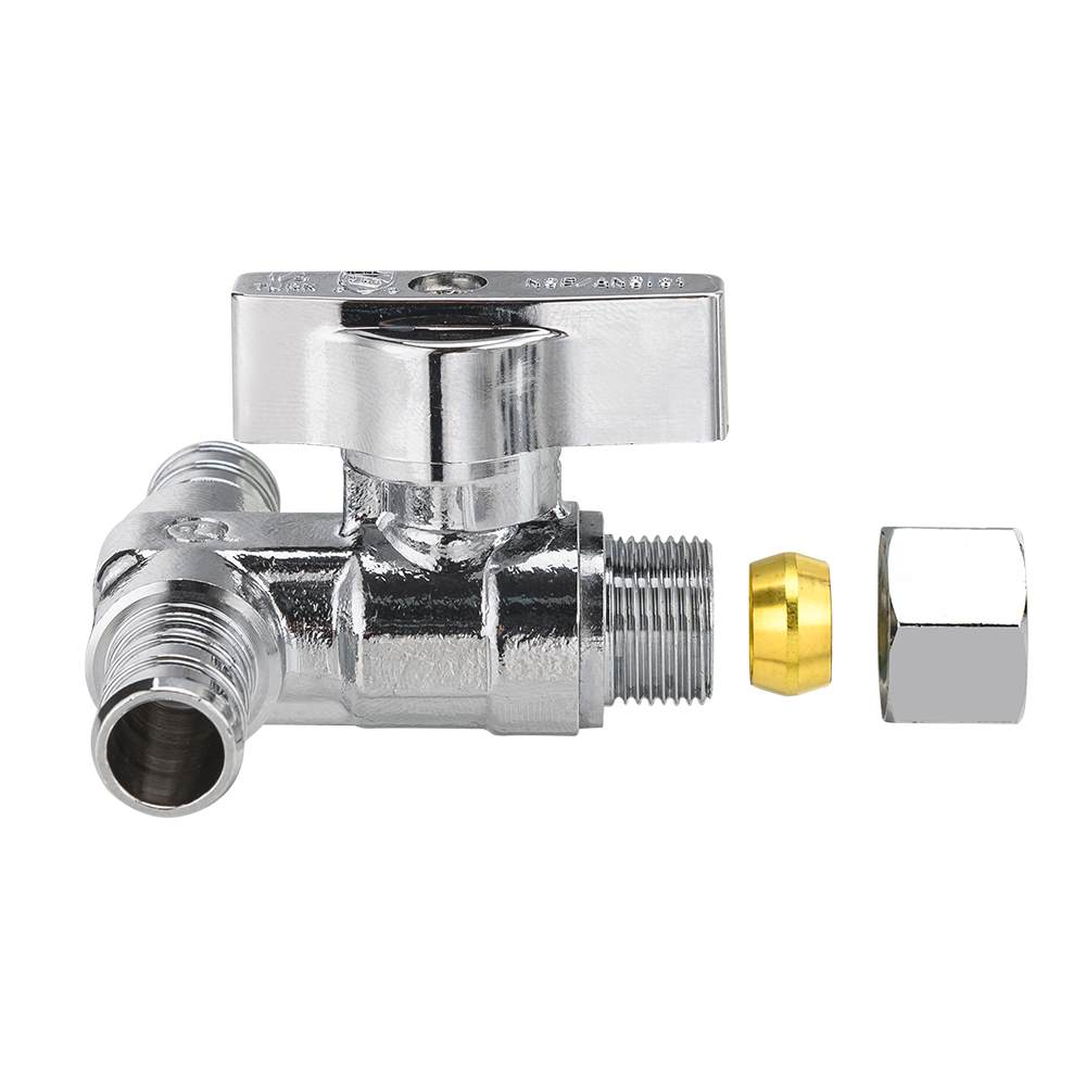 1 2 pex crimp x 1 2 pex crimp x 3 8 od compr valve lead free 6