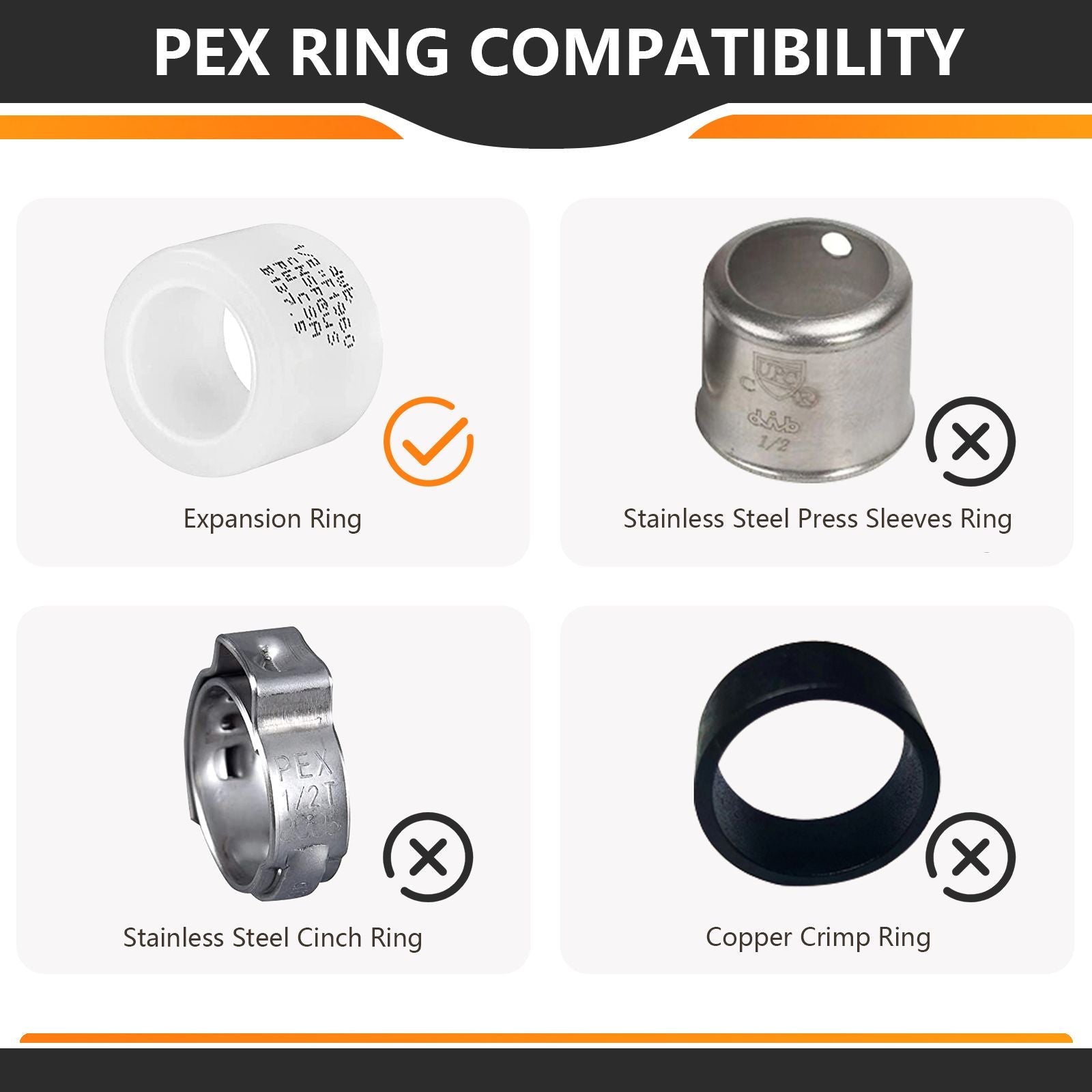 30 pcs pex a expansion 1/2