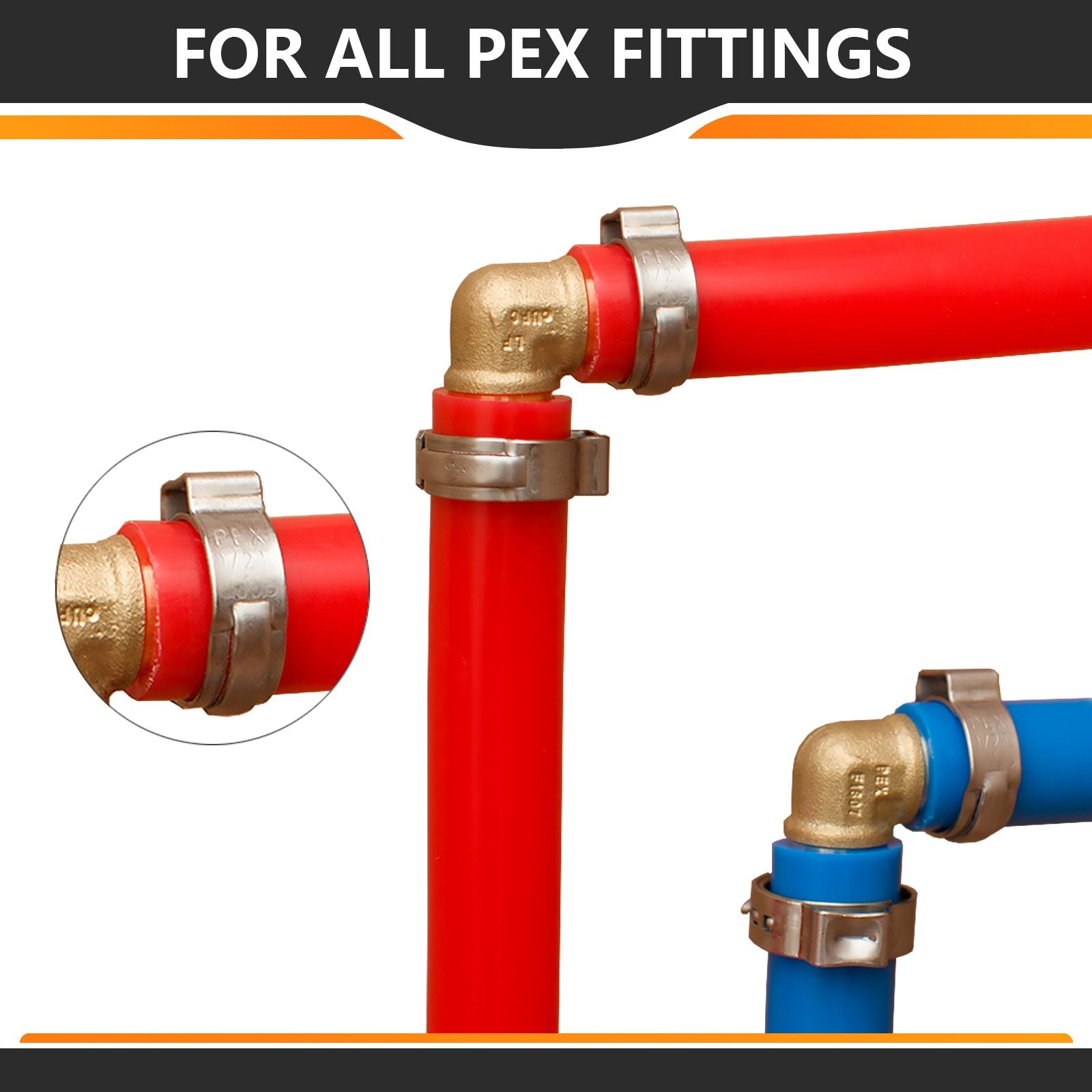 pex clamp rings 3/4