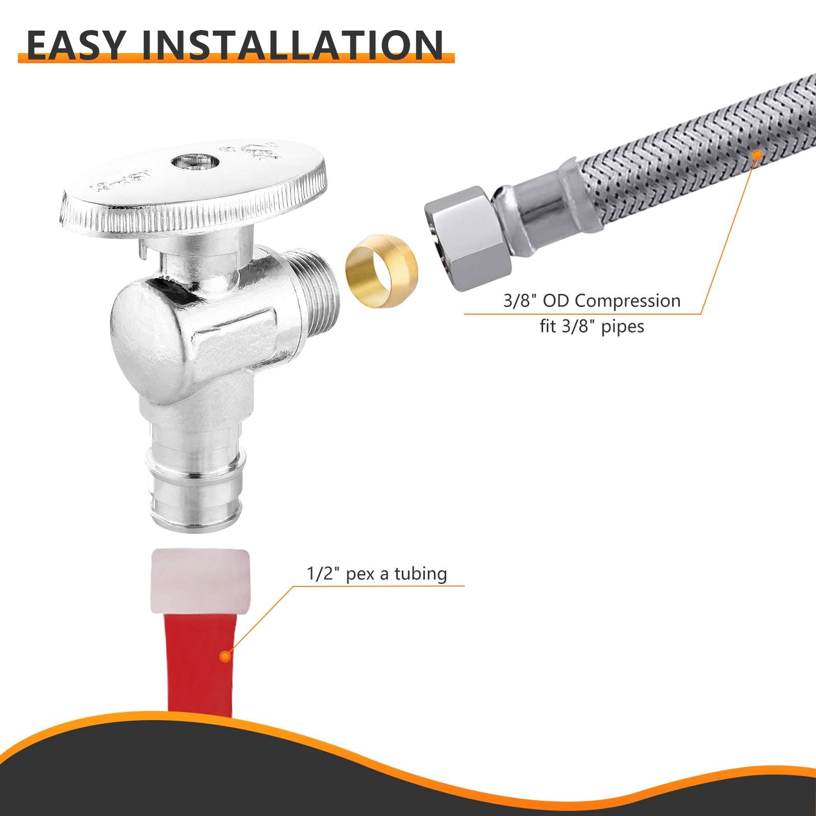 1 2 pex expansion x 3 8 od compr stop valve 1 4 turn lead free 9